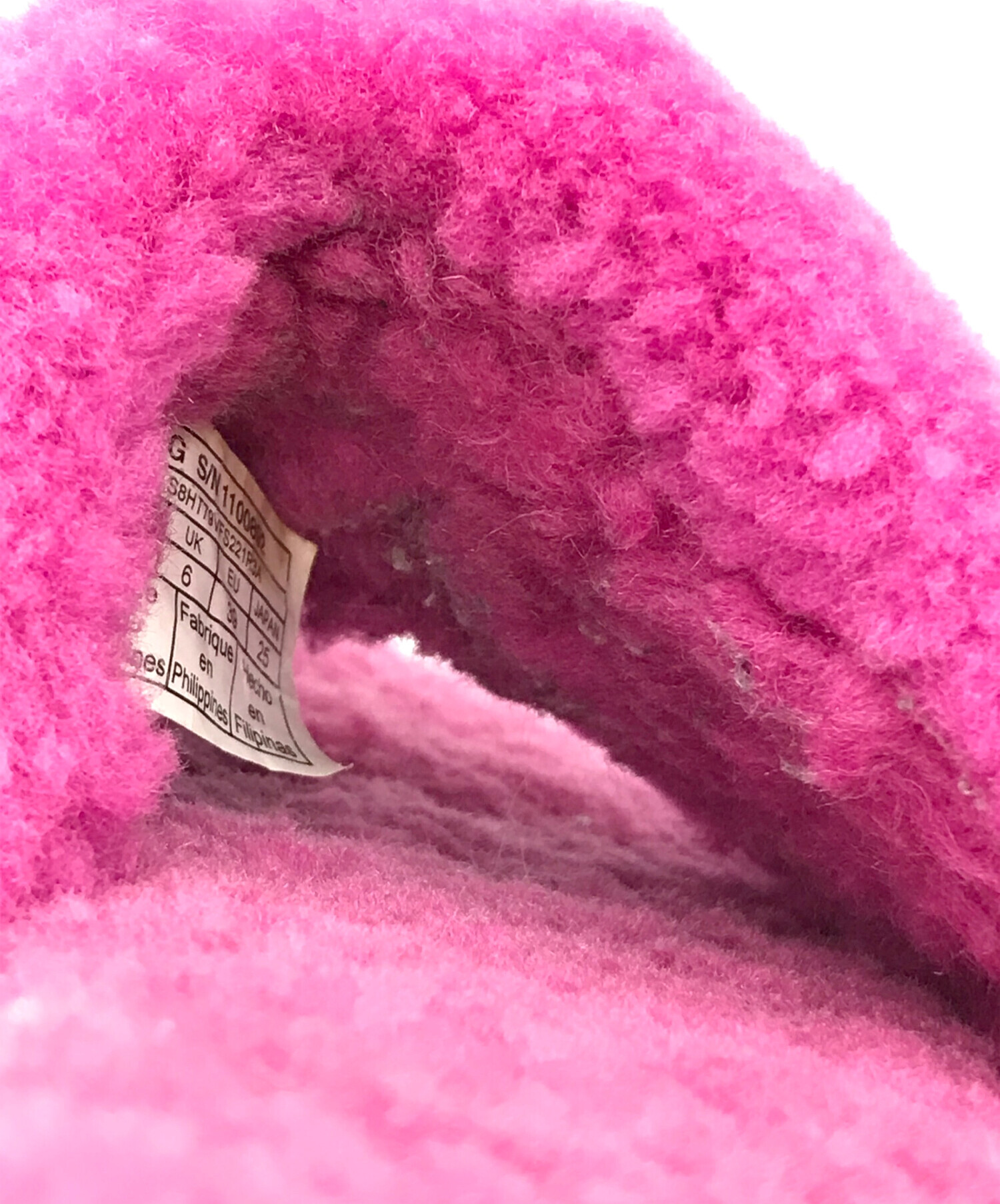 中古・古着通販】UGG (アグ) ファーサンダル ピンク サイズ:25