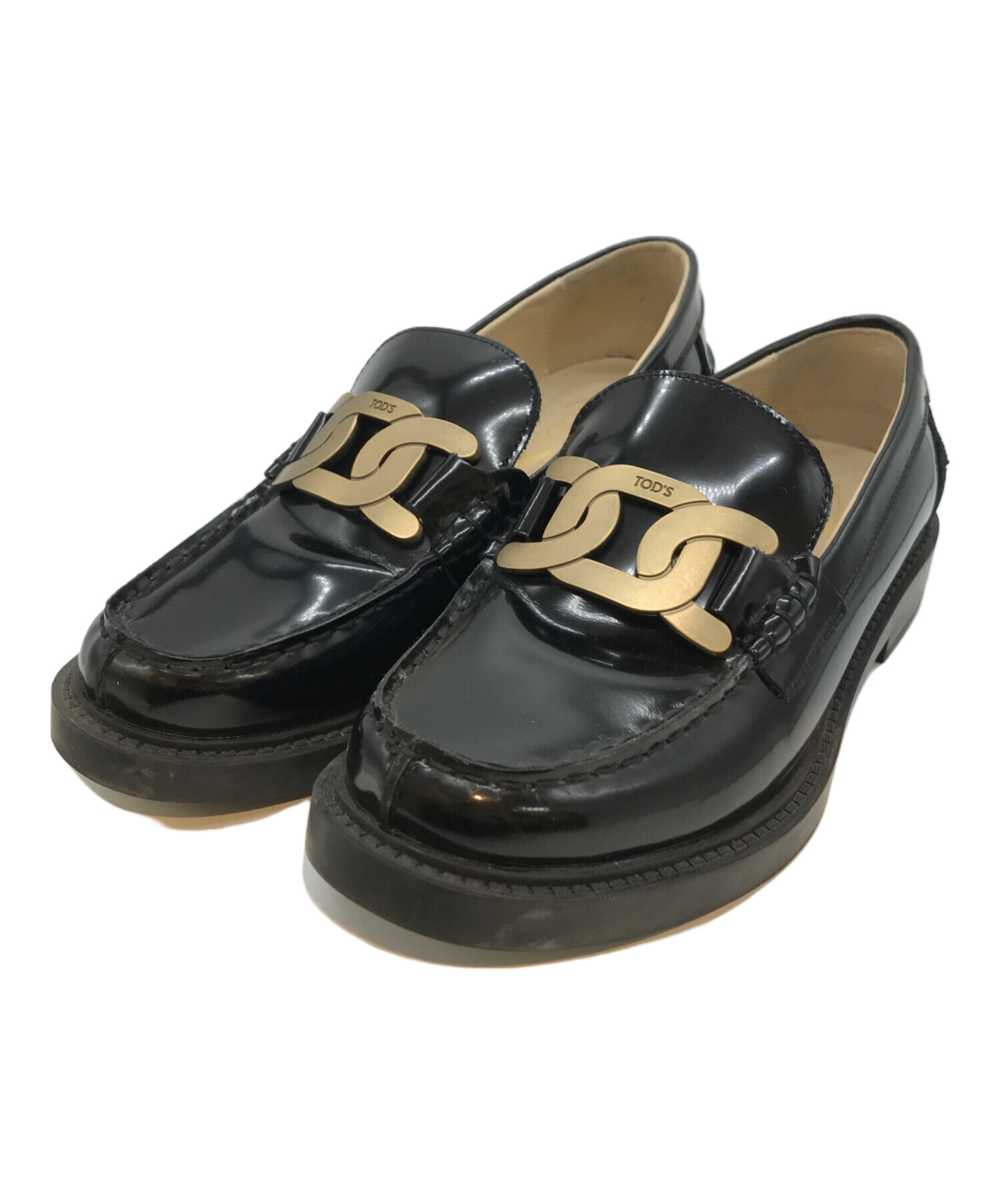 中古・古着通販】TOD'S (トッズ) ケイト レザー ローファー ブラック