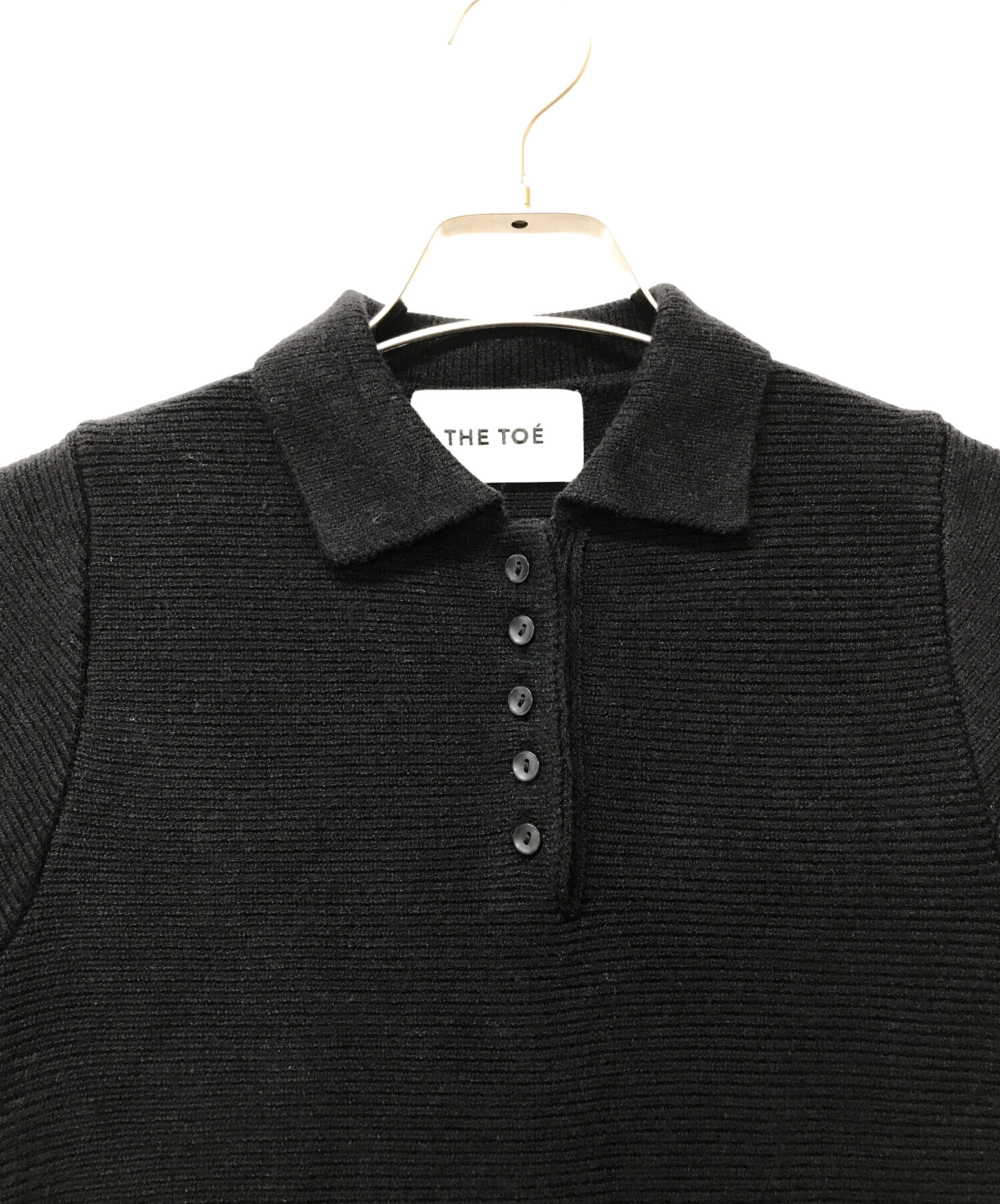 中古・古着通販】THE TOE (ザ トー) S/Sニットワンピース ブラック