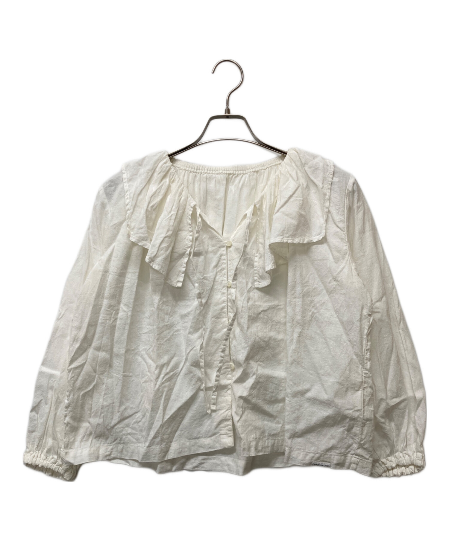 中古・古着通販】nest Robe (ネストローブ) ラッフルカラーブラウス