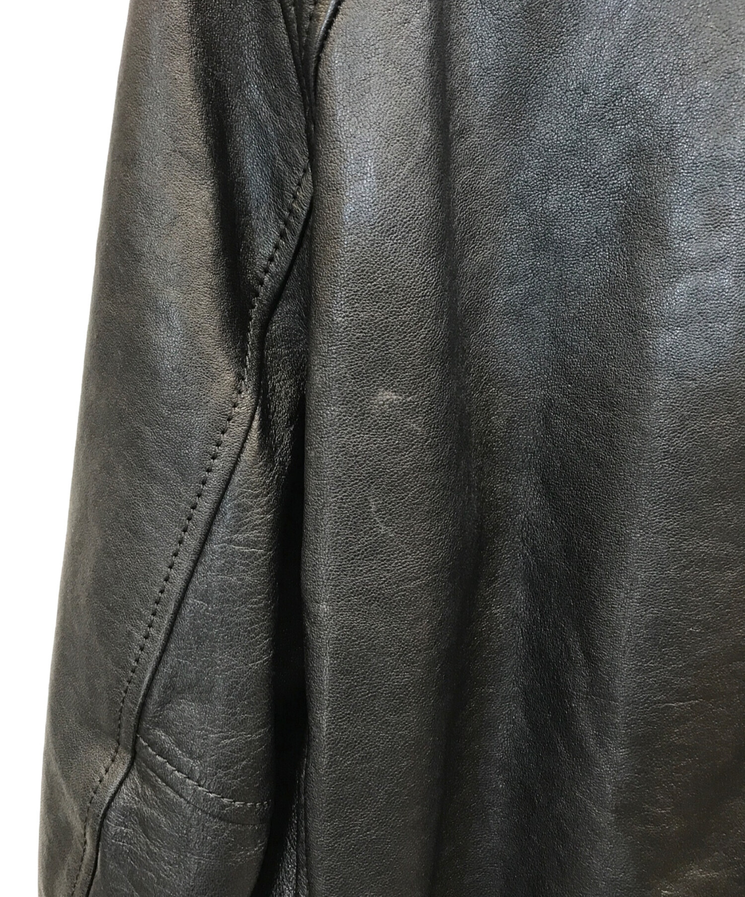 中古・古着通販】COACH (コーチ) レザースタジャン ブラック サイズ:S