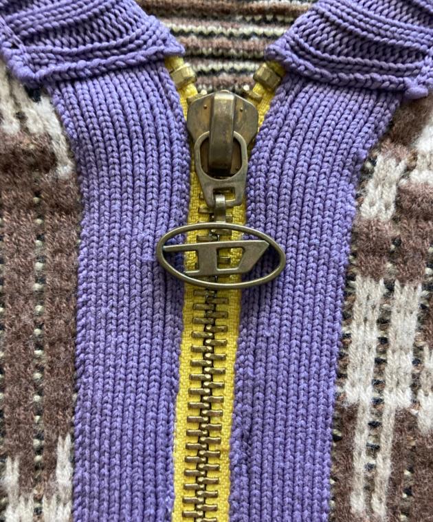 中古・古着通販】DIESEL (ディーゼル) カモフラ柄ハーフジップニット