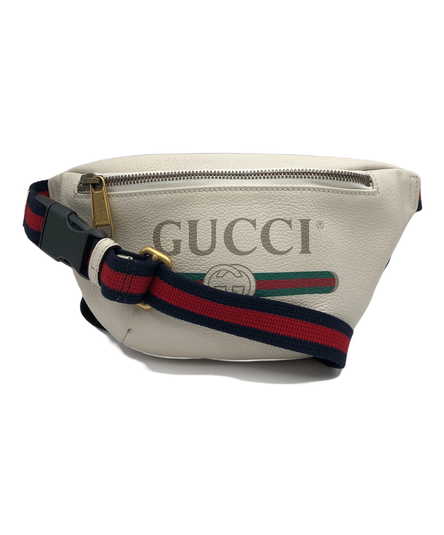 中古・古着通販】GUCCI (グッチ) ロゴプリントウエストバッグ/シェリー