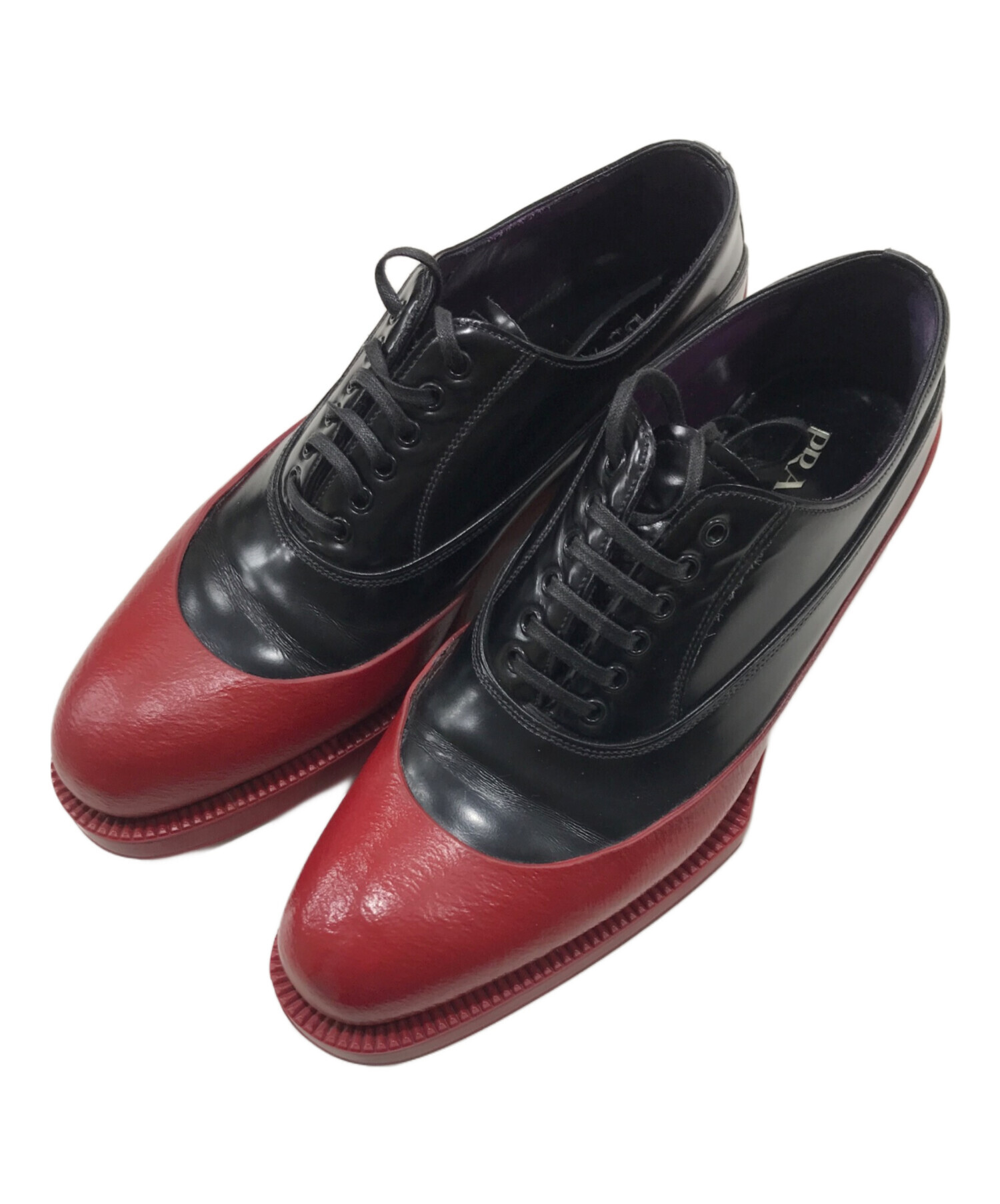 中古・古着通販】PRADA (プラダ) バイカラーラバーソールシューズ