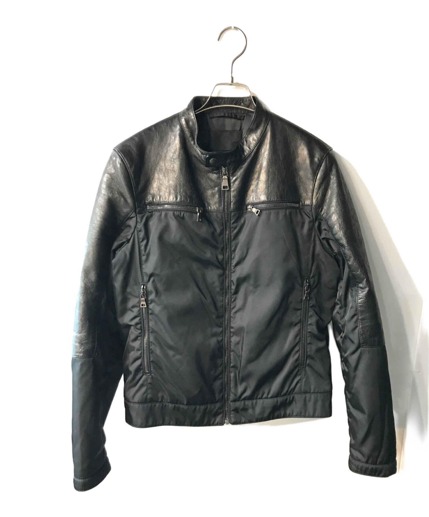 中古・古着通販】PRADA (プラダ) ナイロンレザー切替ジャケット