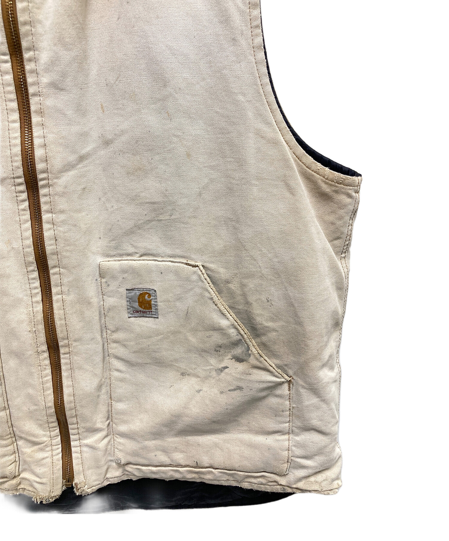 中古・古着通販】CarHartt (カーハート) ダックベスト ベージュ サイズ
