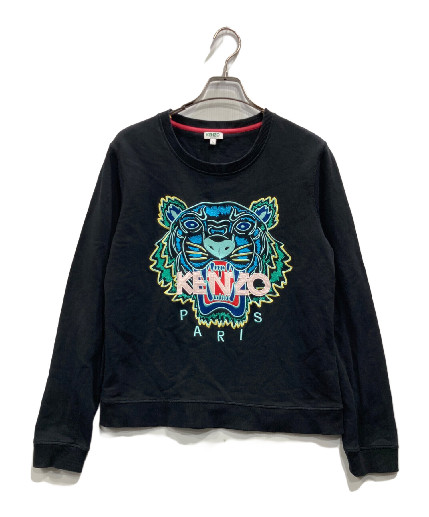中古・古着通販】KENZO (ケンゾー) タイガー刺繍スウェット ブラック