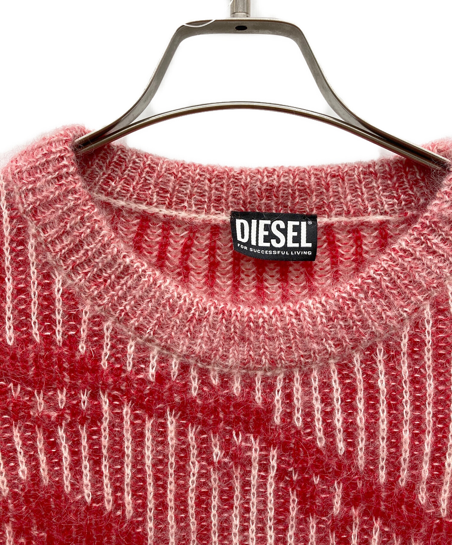 中古・古着通販】DIESEL (ディーゼル) モヘアニット レッド サイズ:L