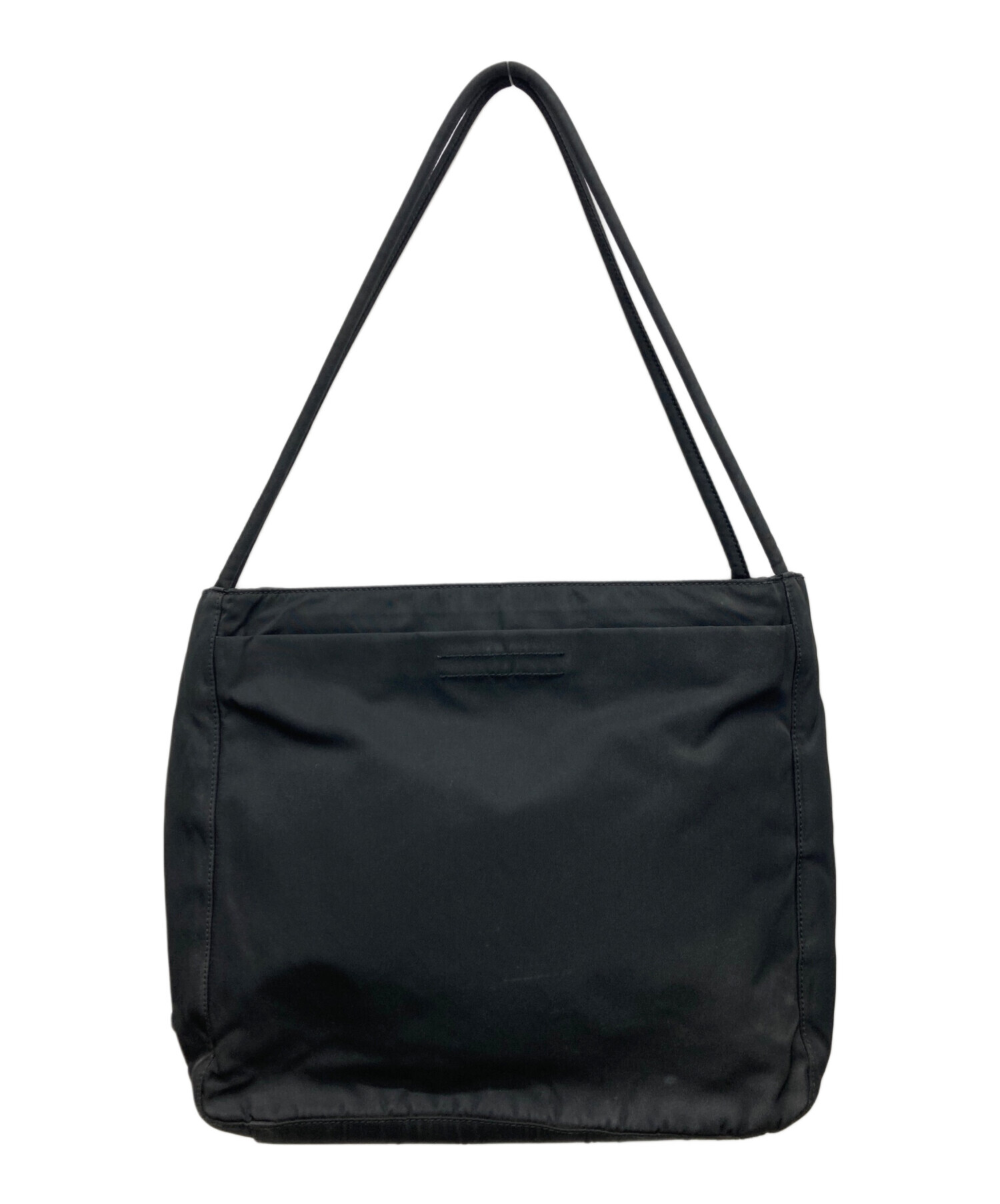 中古・古着通販】PRADA (プラダ) ナイロンロゴプレートトートバッグ