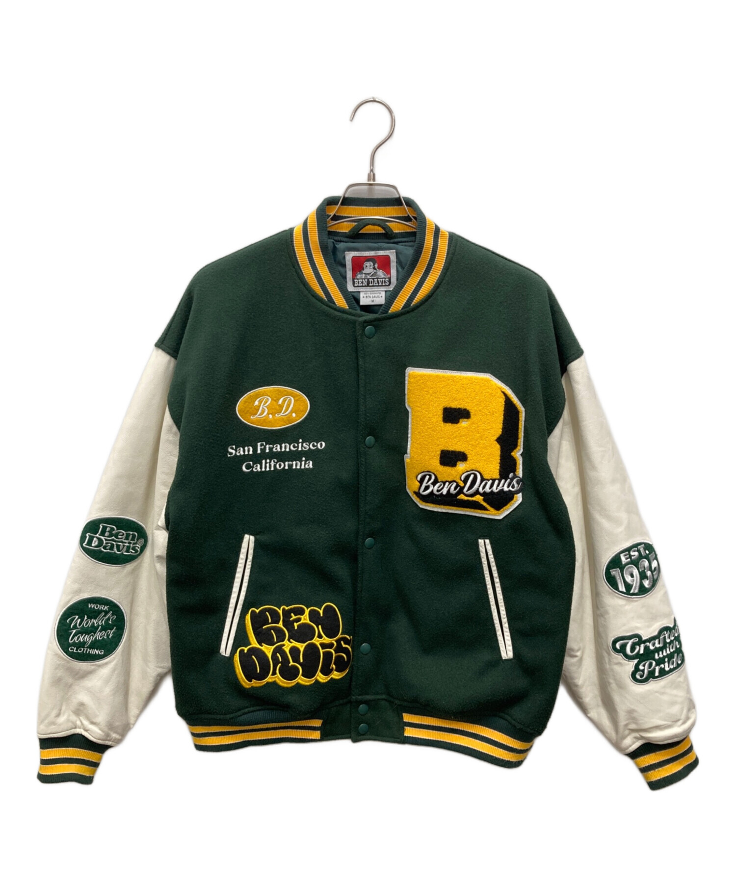 中古・古着通販】BEN DAVIS (ベンデイビス) スタジャン グリーン