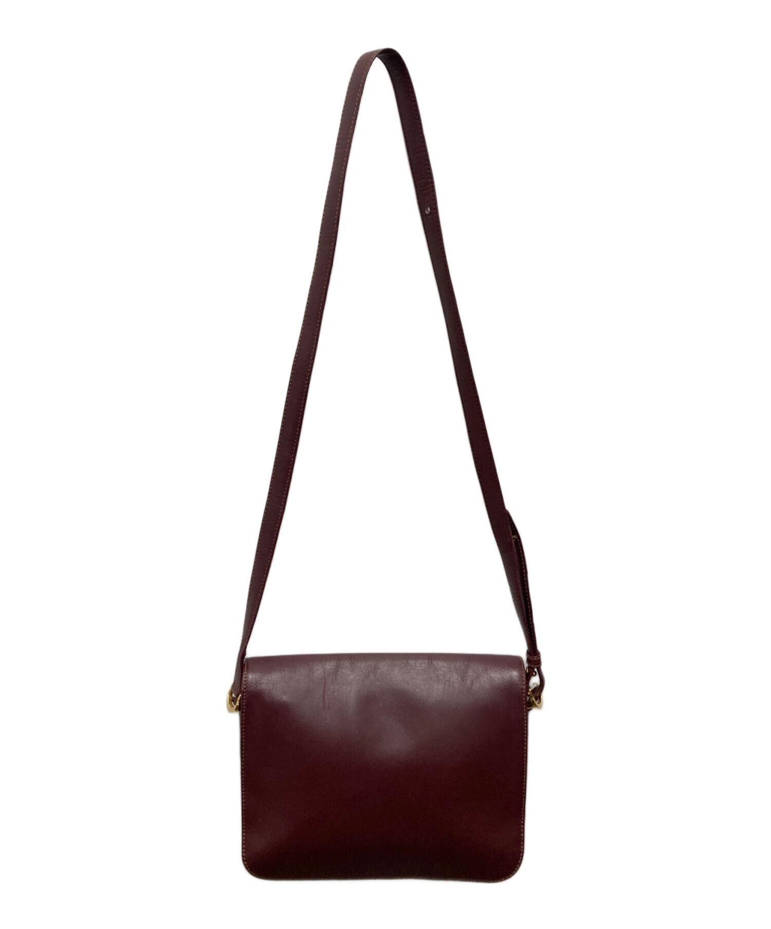 中古・古着通販】Cartier (カルティエ) ショルダーバッグ ボルドー