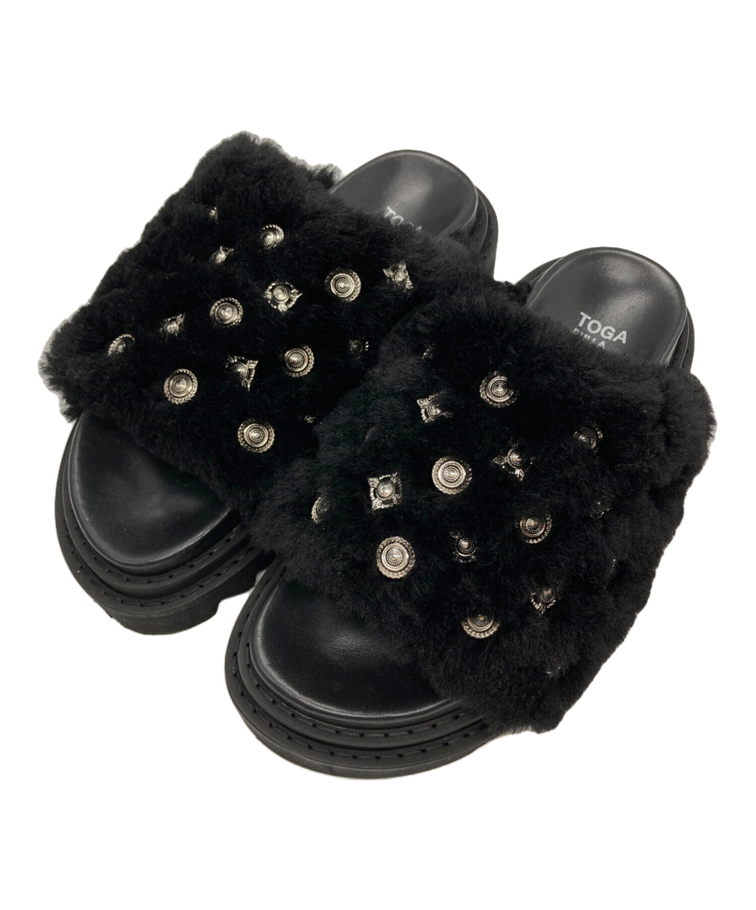 中古・古着通販】TOGA PULLA (トーガ プルラ) FUR CONCHO SANDALS
