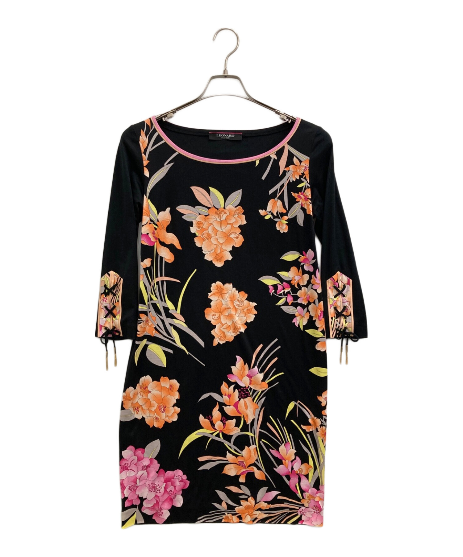 LEONARD FASHION レオナール 花柄ワンピース サイズL 中古・古着通販
