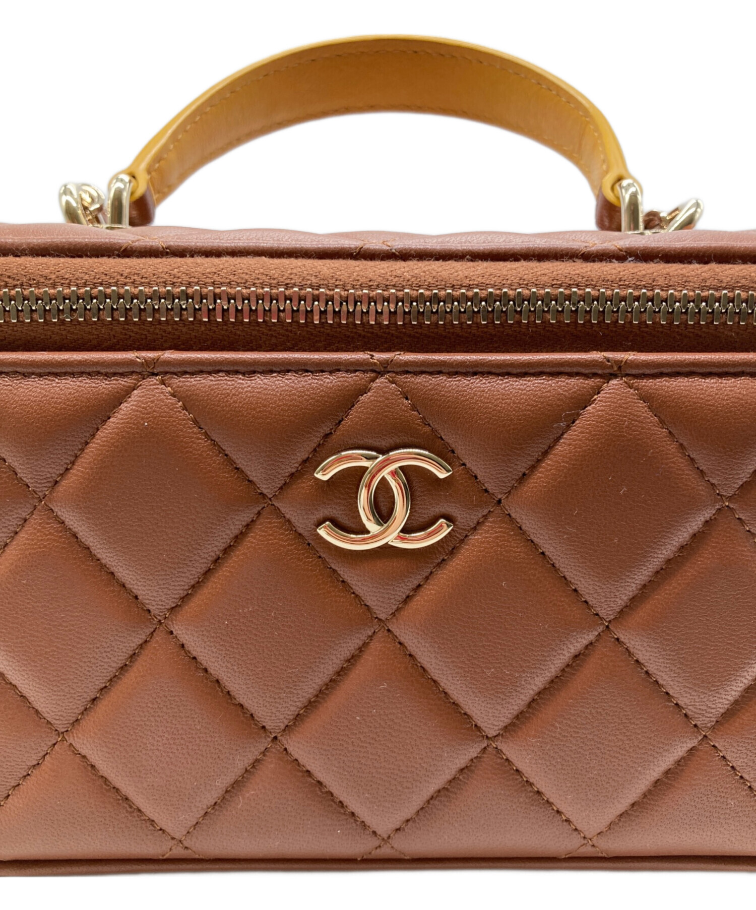 中古・古着通販】CHANEL (シャネル) チェーンバニティバッグ ブラウン