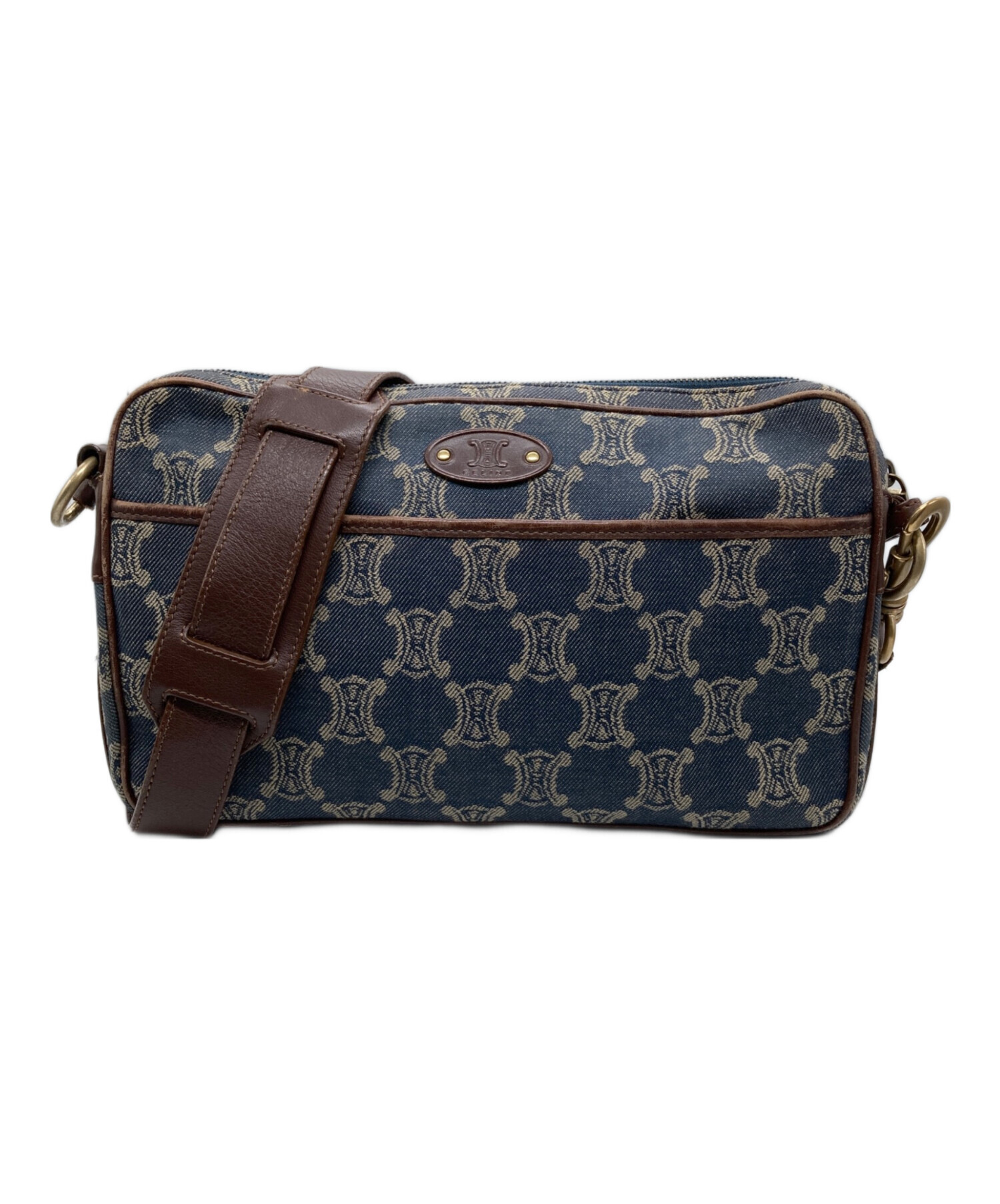 中古・古着通販】CELINE (セリーヌ) マカダムデニムショルダーバッグ