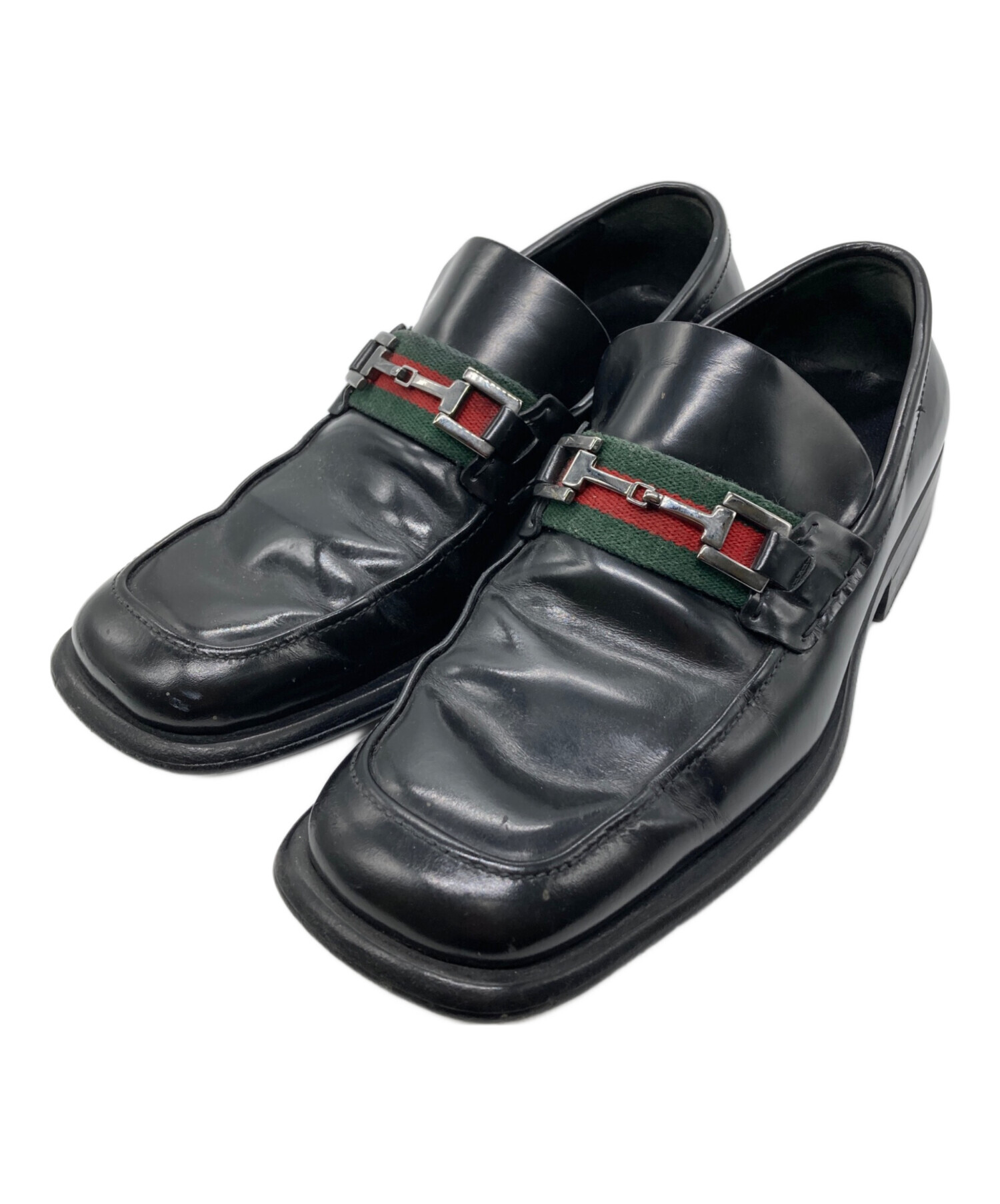 中古・古着通販】GUCCI (グッチ) シェリーラインレザーローファー