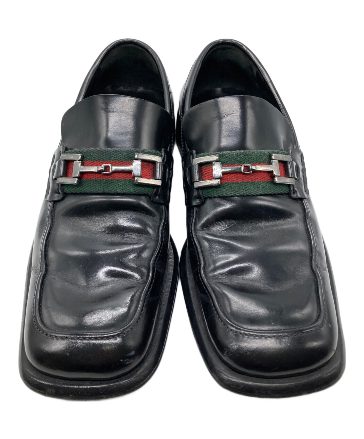 中古・古着通販】GUCCI (グッチ) シェリーラインレザーローファー