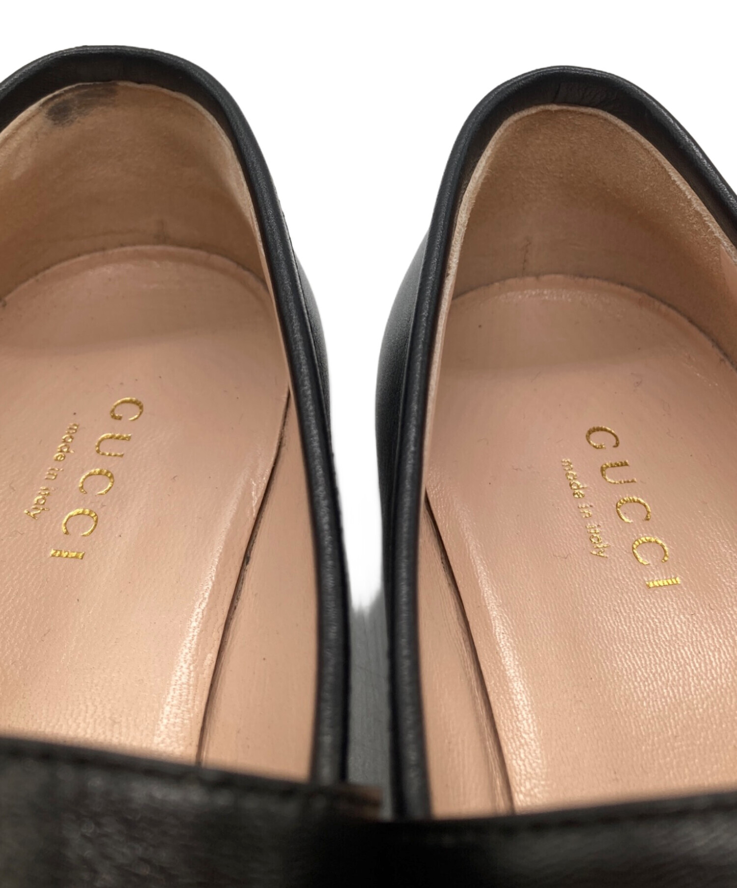 中古・古着通販】GUCCI (グッチ) ホースビットレザーシューズ ブラック