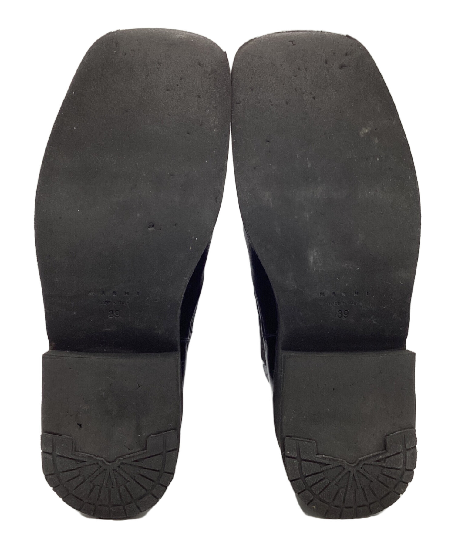 中古・古着通販】MARNI (マルニ) サイドゴアチェルシーブーツ ブラック