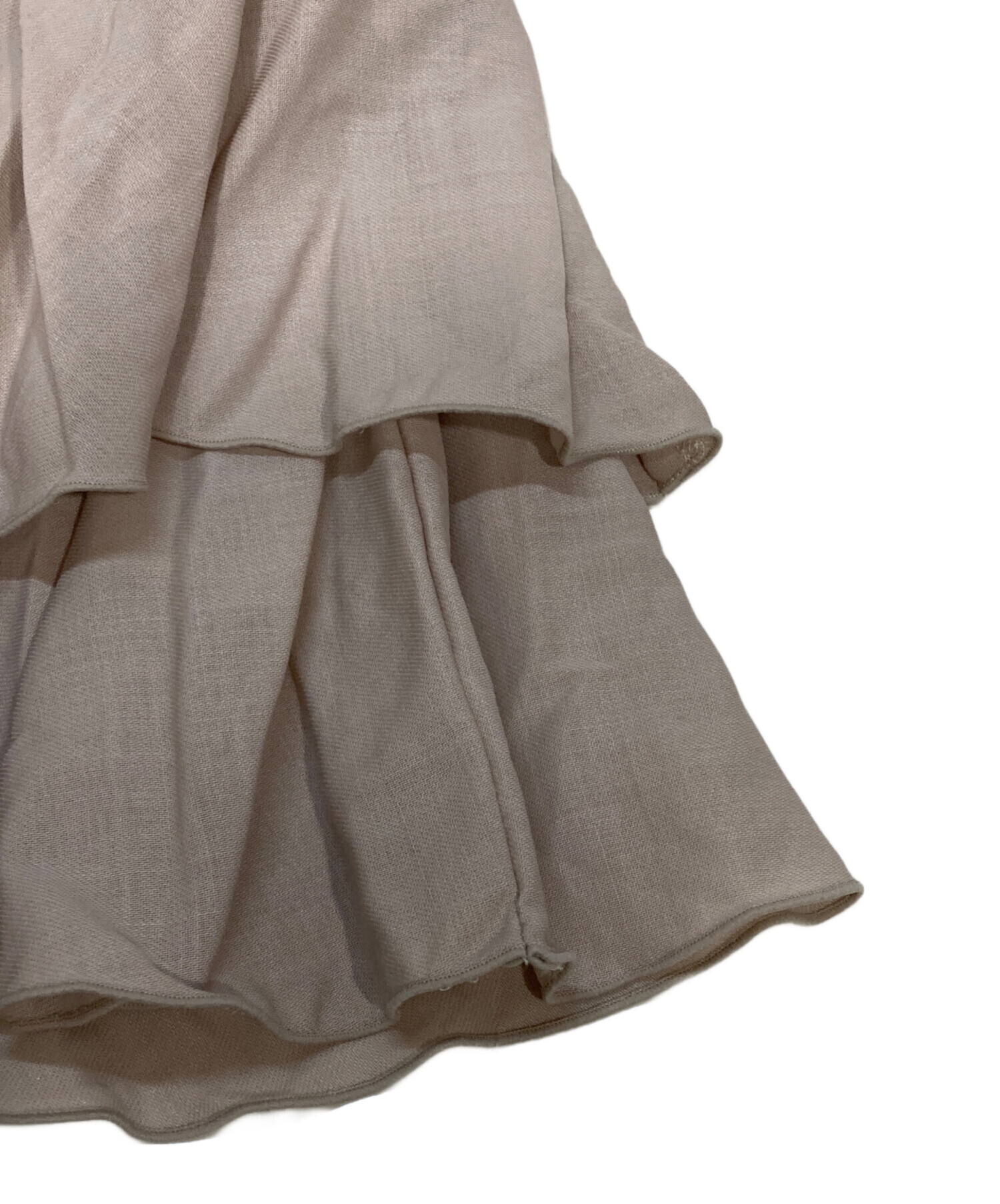 中古・古着通販】FOXEY (フォクシー) ノースリーブワンピース ベージュ