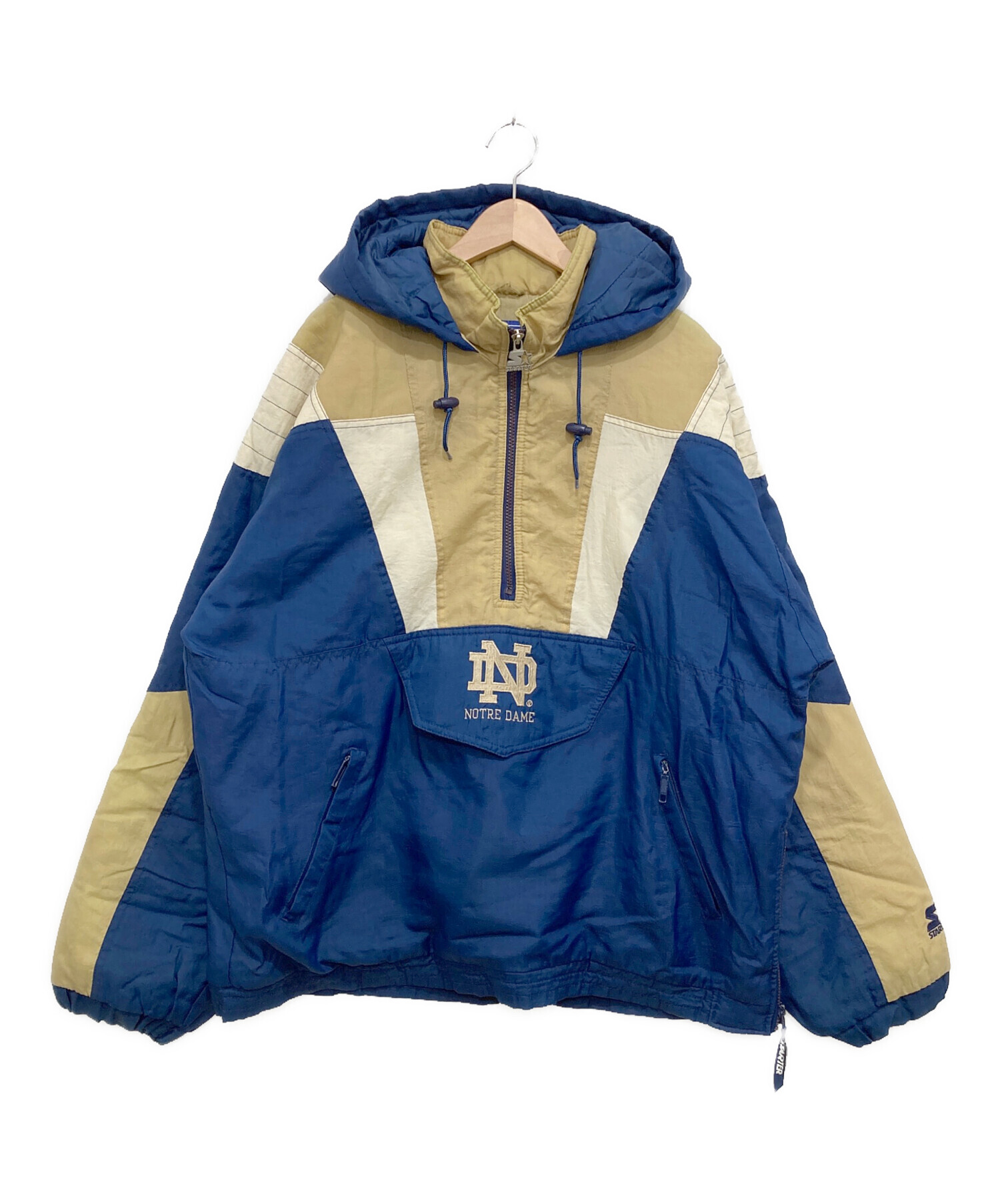 中古・古着通販】STARTER (スターター) 中綿アノラックパーカー ブルー