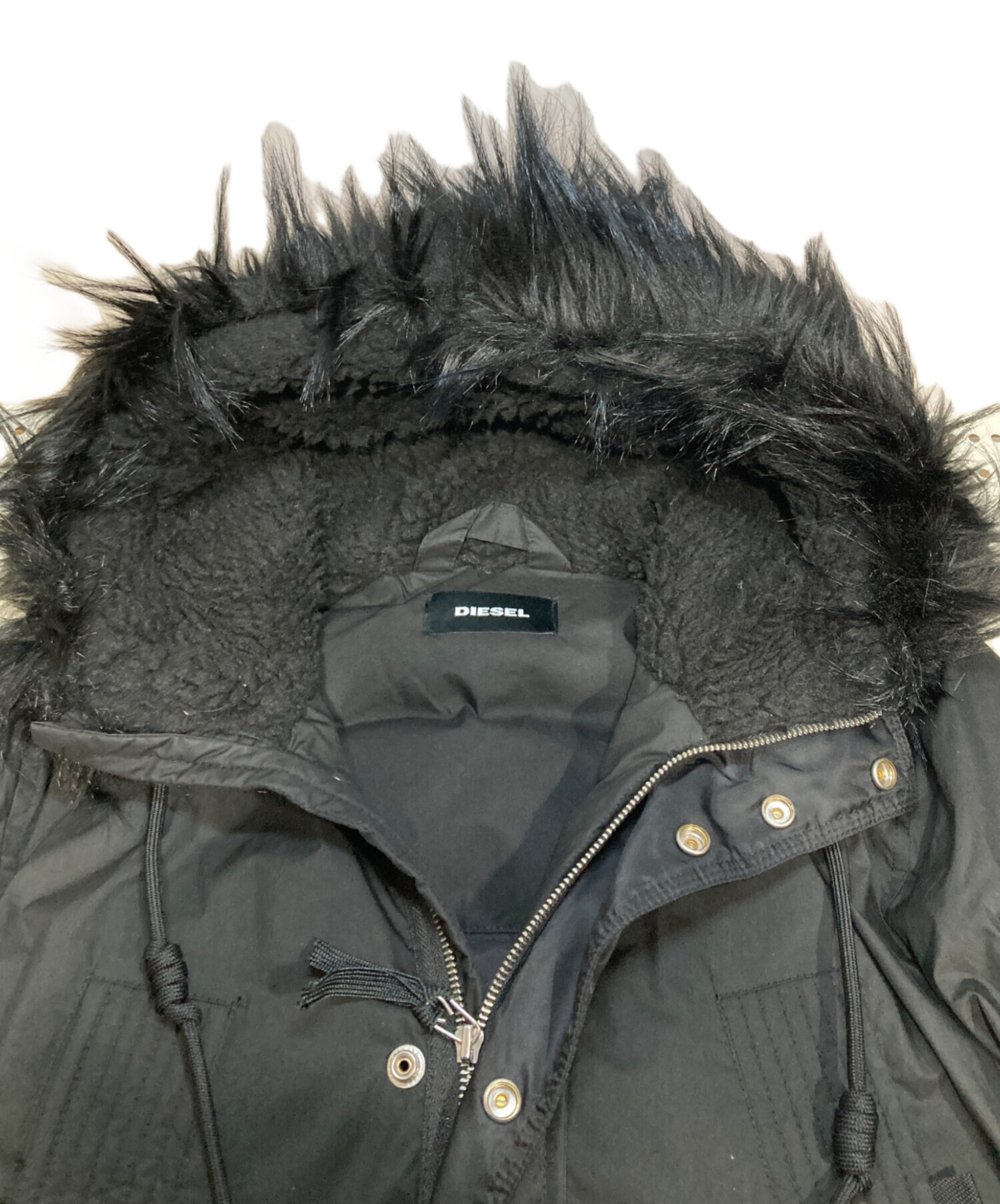 中古・古着通販】DIESEL (ディーゼル) 中綿モッズコート ブラック