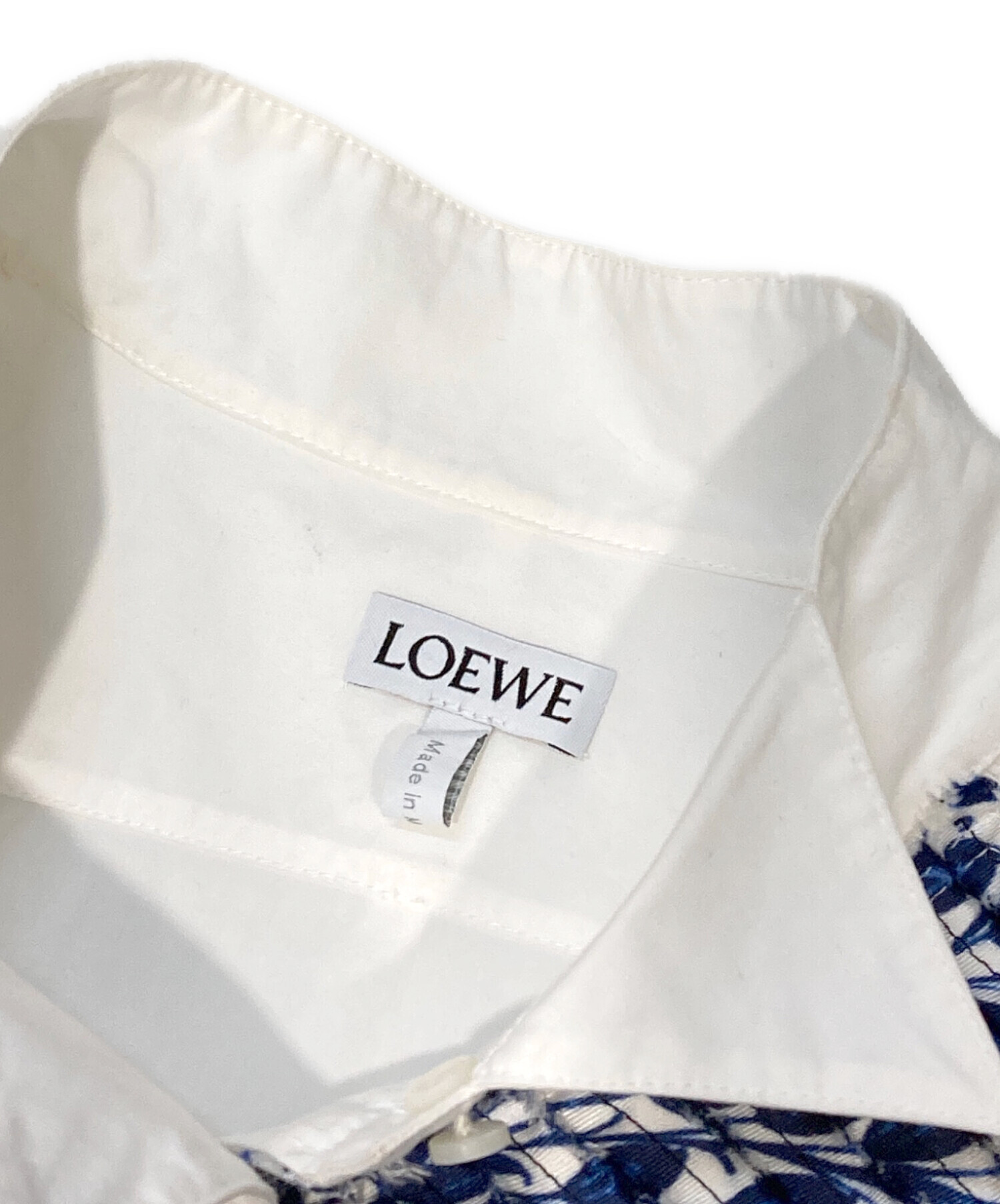 中古・古着通販】LOEWE (ロエベ) アシンメトリーロングシャツ ホワイト