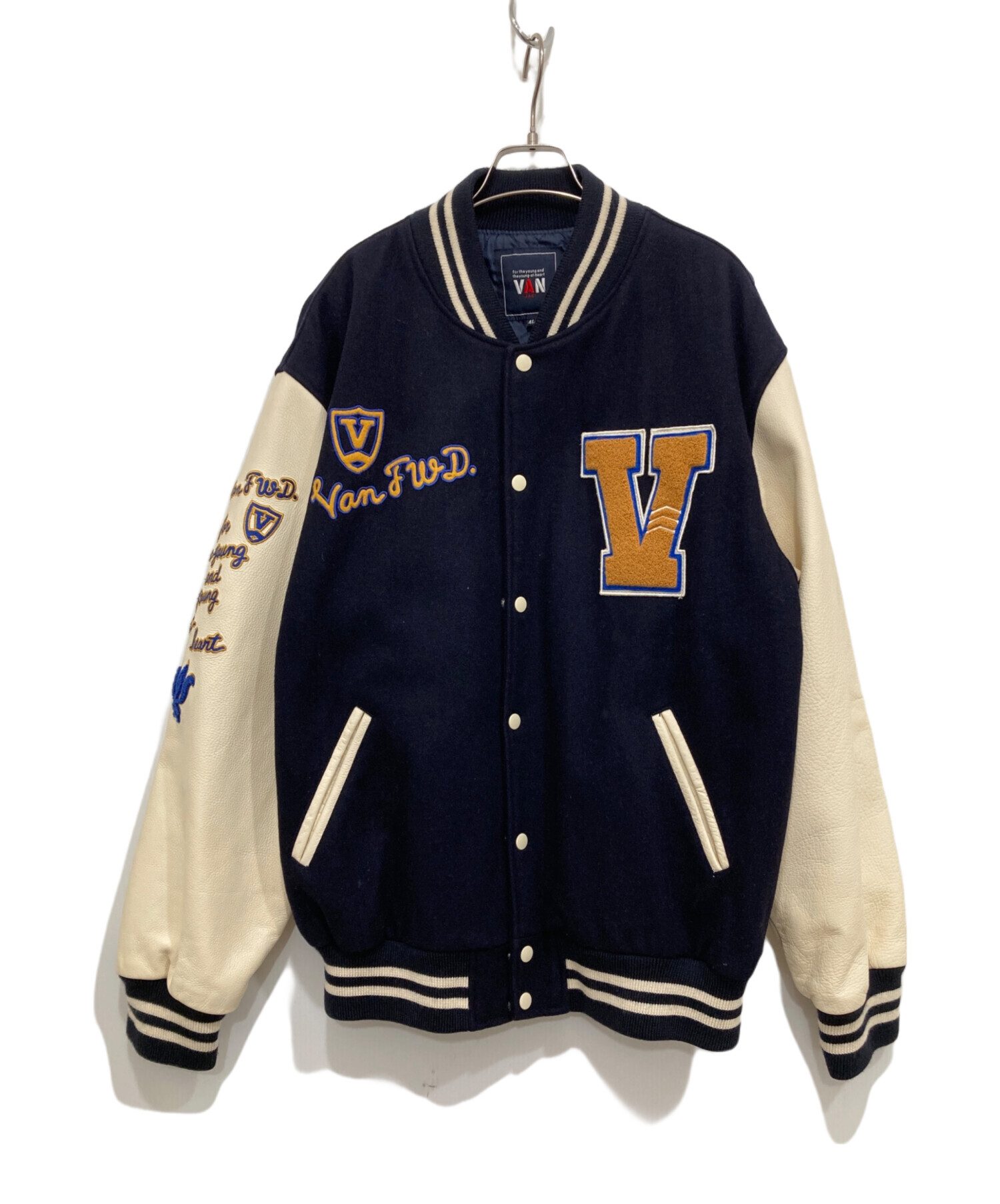 中古・古着通販】VAN JAC (ヴァン・ヂャケット) レザー切替スタジャン