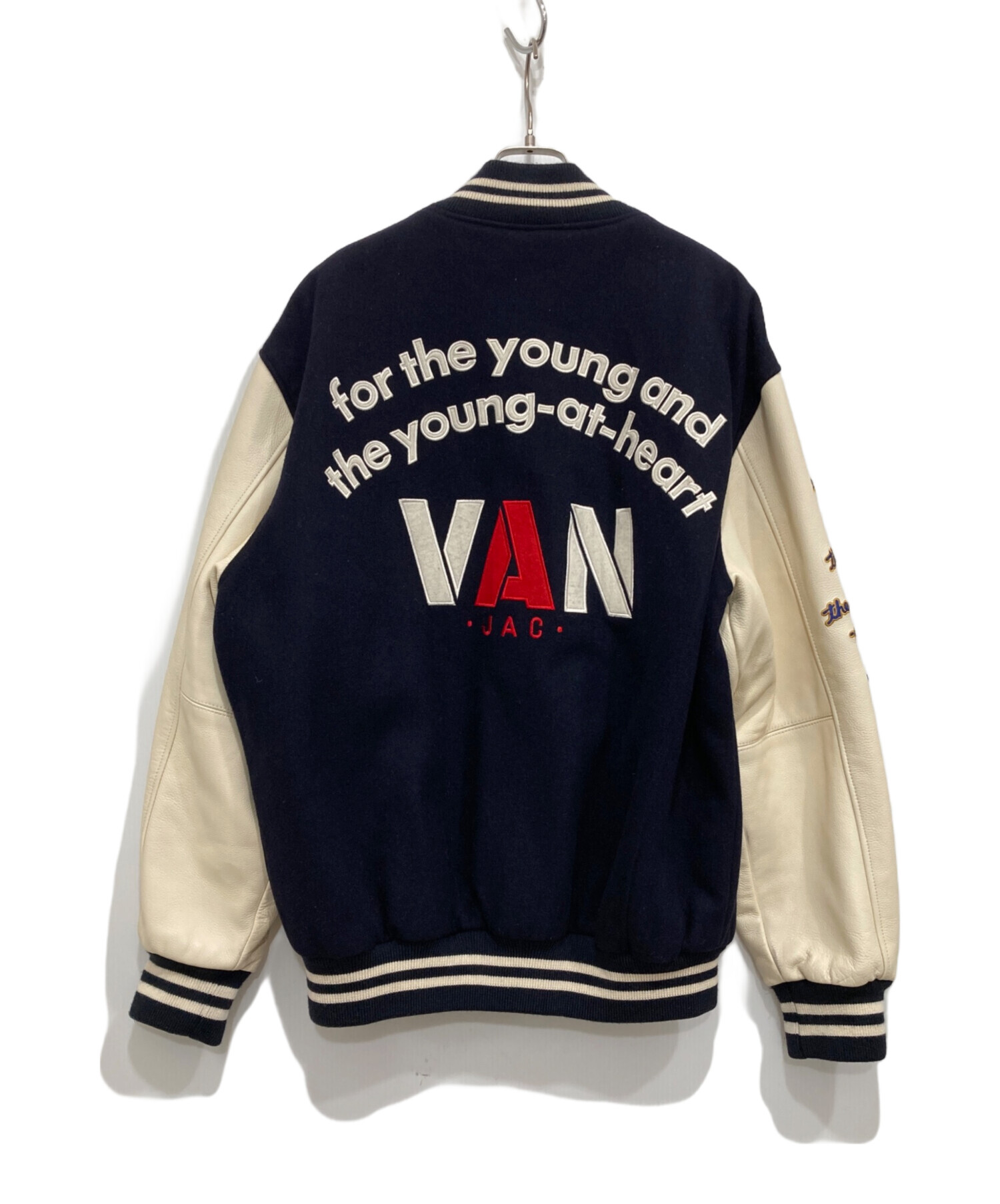 中古・古着通販】VAN JAC (ヴァン・ヂャケット) レザー切替スタジャン