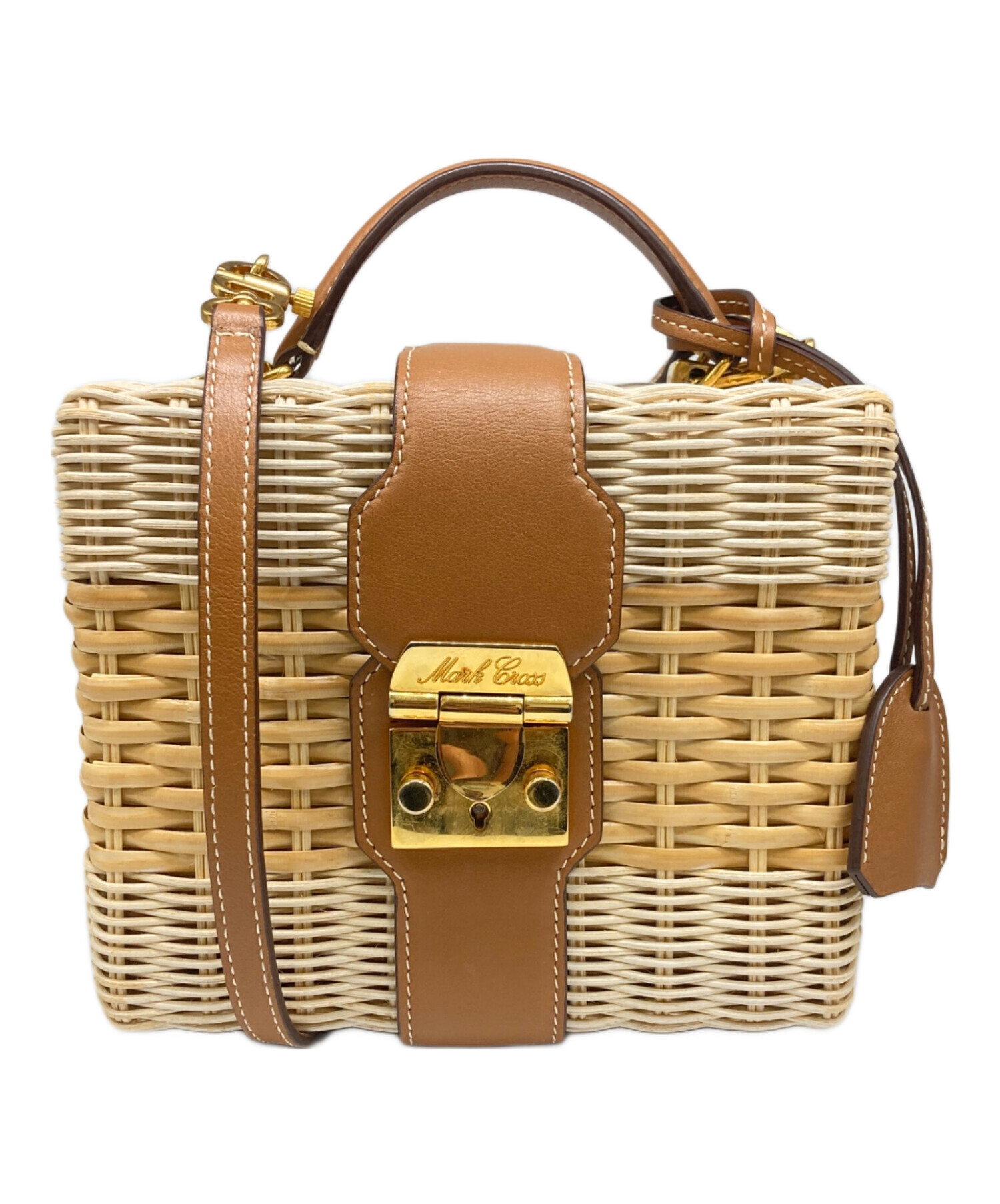 中古・古着通販】MARK CROSS (マーククロス) ラタン2WAYカゴバッグ