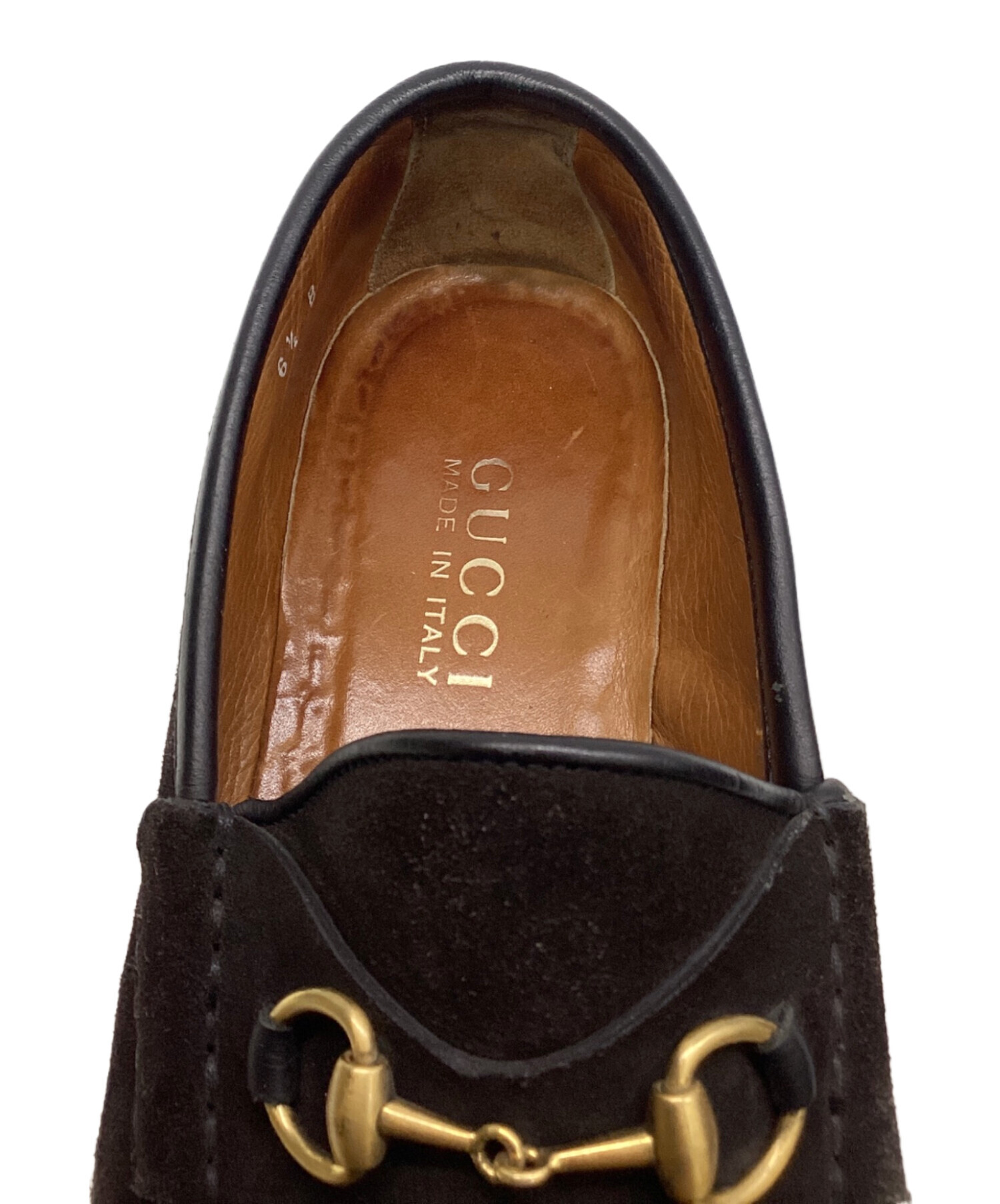 中古・古着通販】GUCCI (グッチ) ホースビット スエードローファー