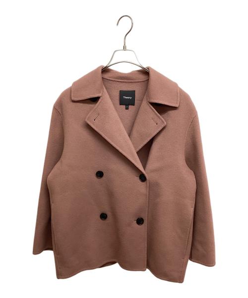 中古・古着通販】theory (セオリー) カシミヤ混Pコート ピンク サイズ
