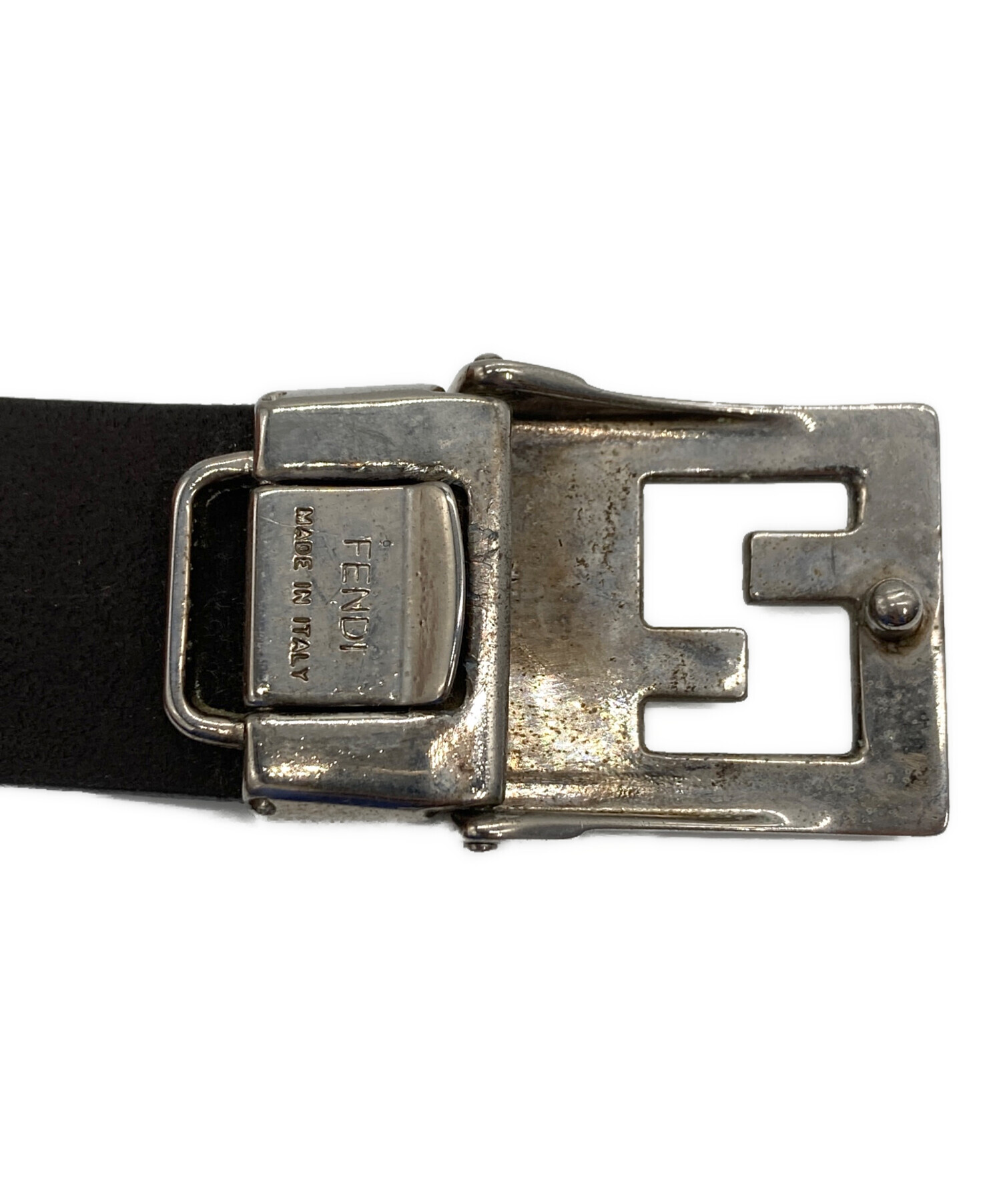 中古・古着通販】FENDI (フェンディ) ズッカロゴバックル レザーベルト