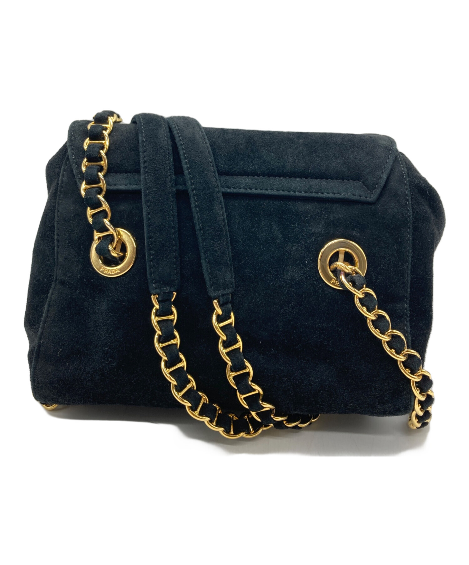 中古・古着通販】PRADA (プラダ) スエードチェーンショルダーバッグ