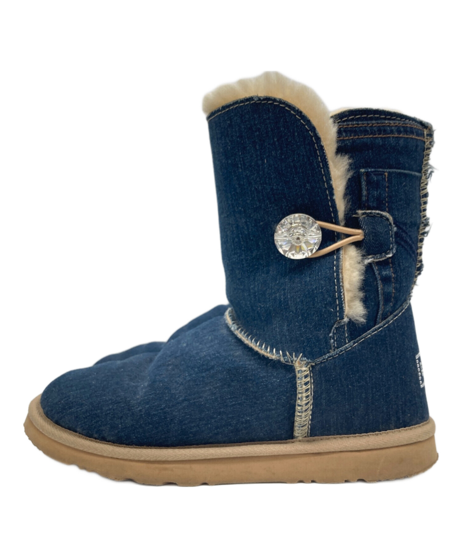 中古・古着通販】UGG (アグ) デニムクリスタルムートンブーツ