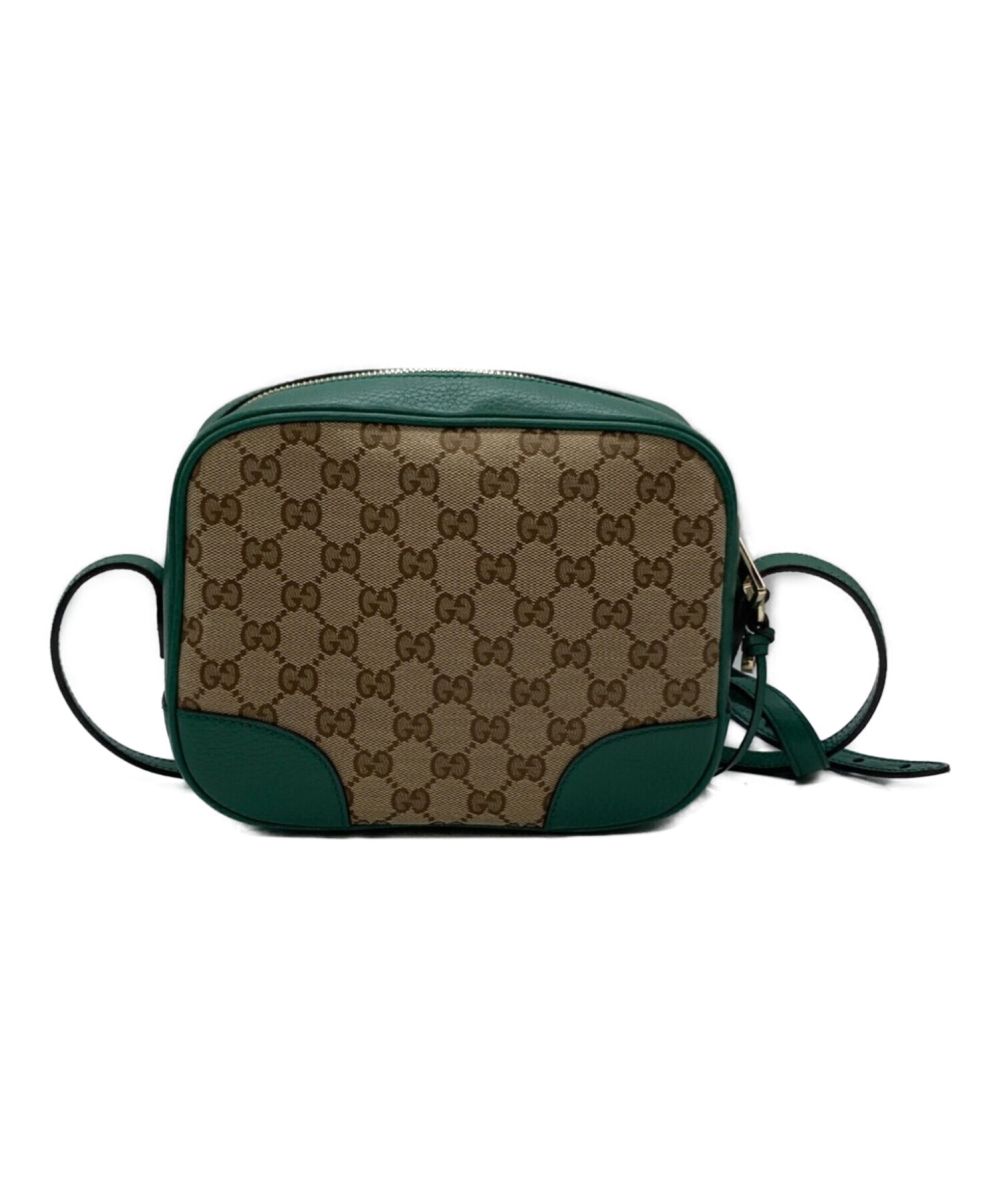 中古・古着通販】GUCCI (グッチ) ショルダーバッグ グリーン×ベージュ