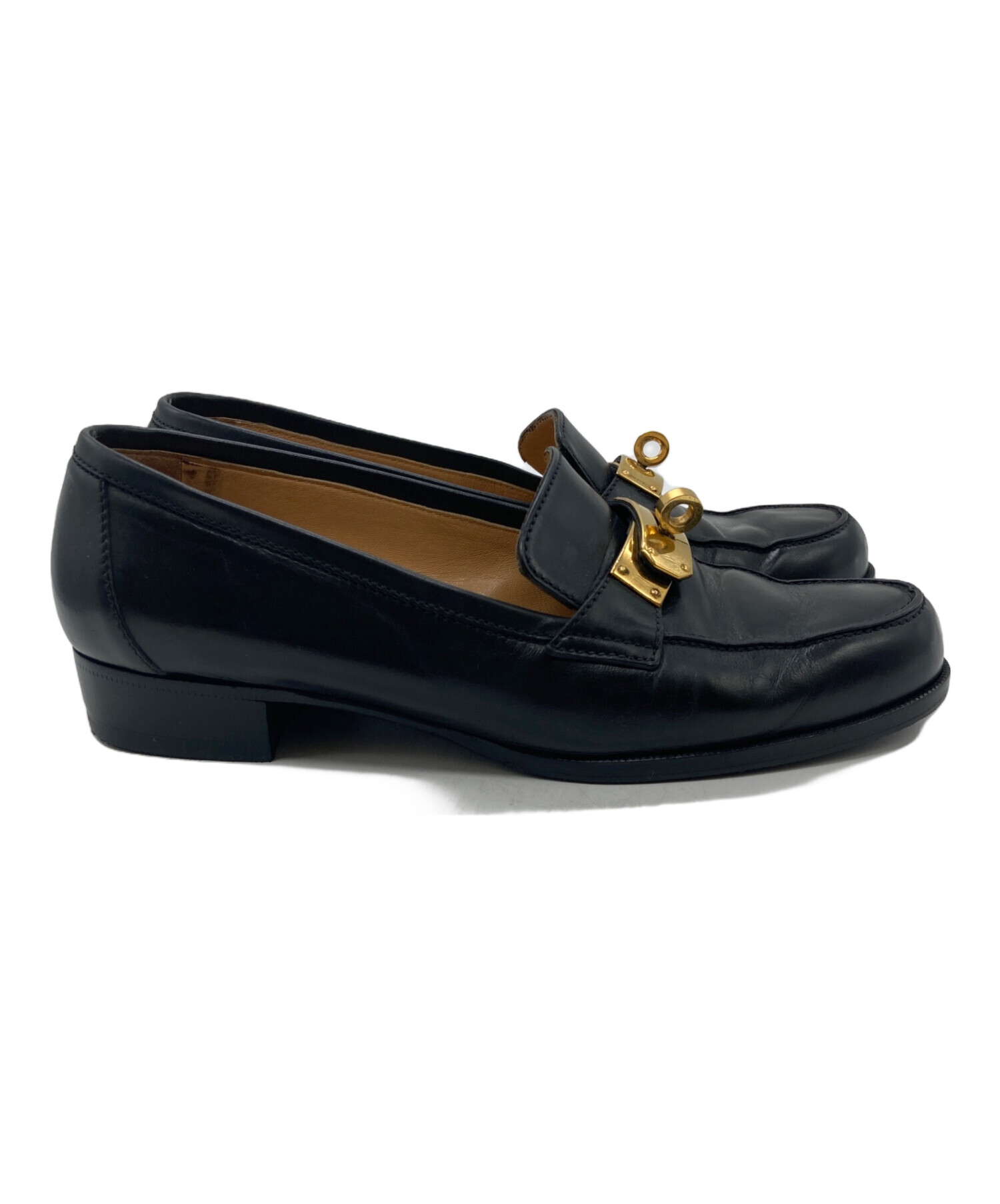 中古・古着通販】HERMES (エルメス) デスタン ケリー金具 ローファー