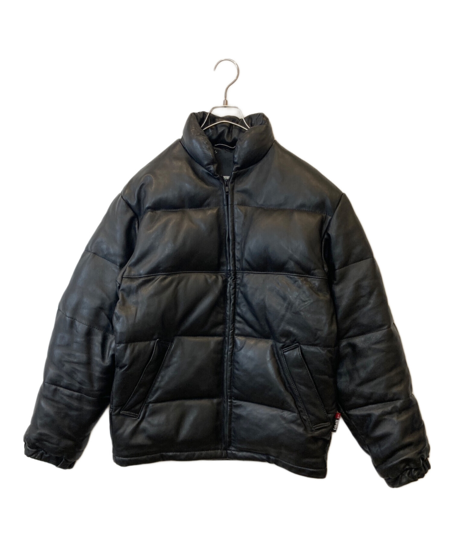 中古・古着通販】Schott (ショット) レザーダウンジャケット ブラック