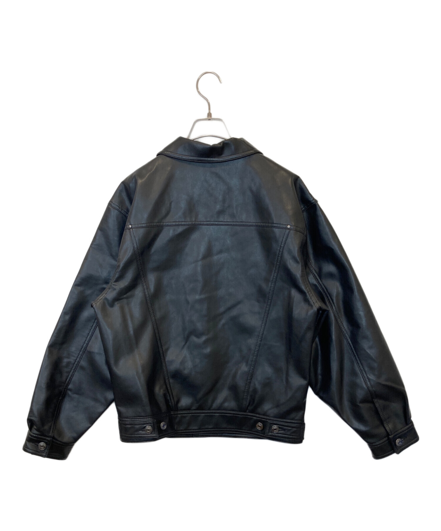 中古・古着通販】ZARA (ザラ) フェイクレザージャケット ブラック