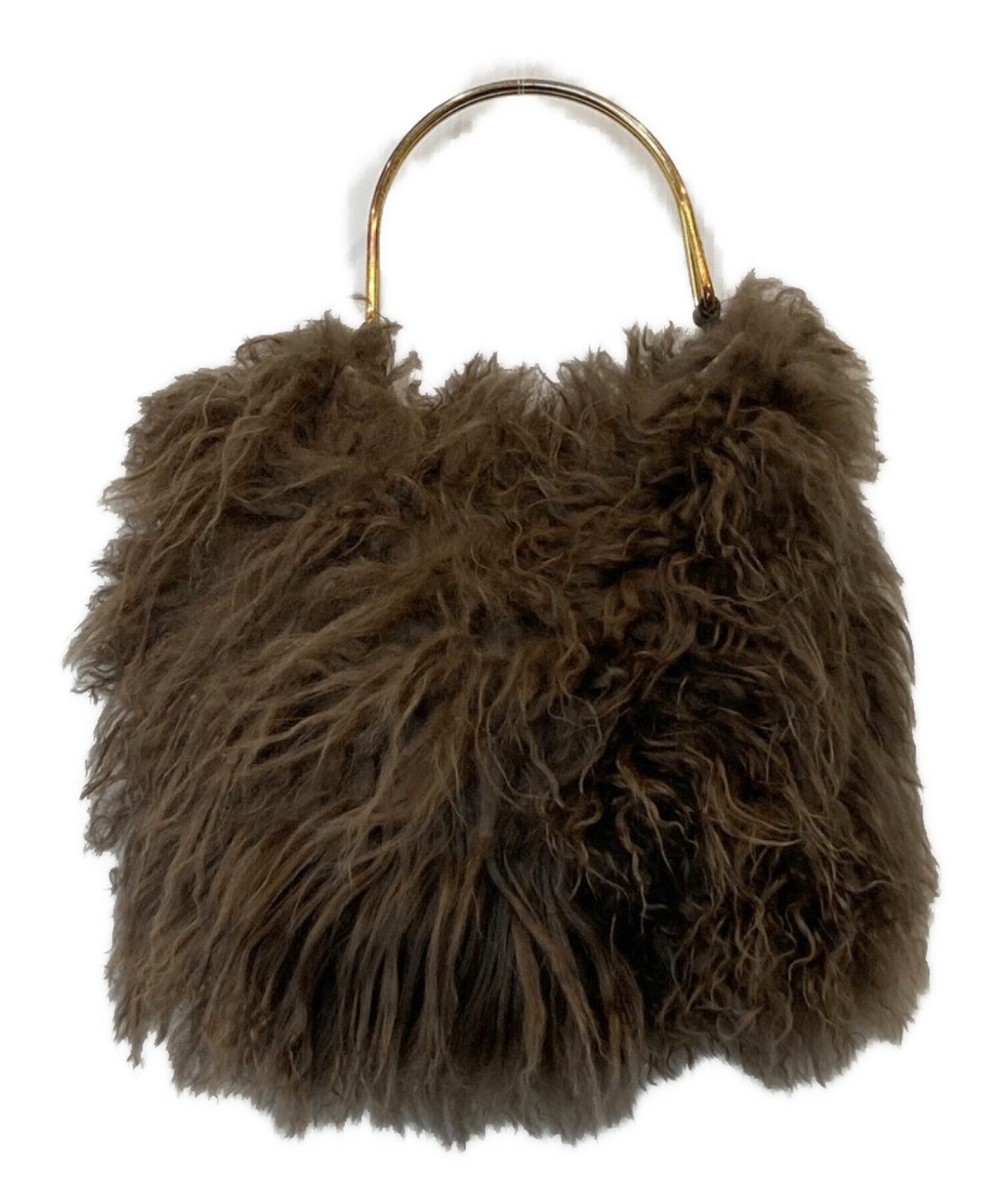 中古・古着通販】VIOLAd'ORO (ヴィオラドーロ) ファーバッグ ブラウン