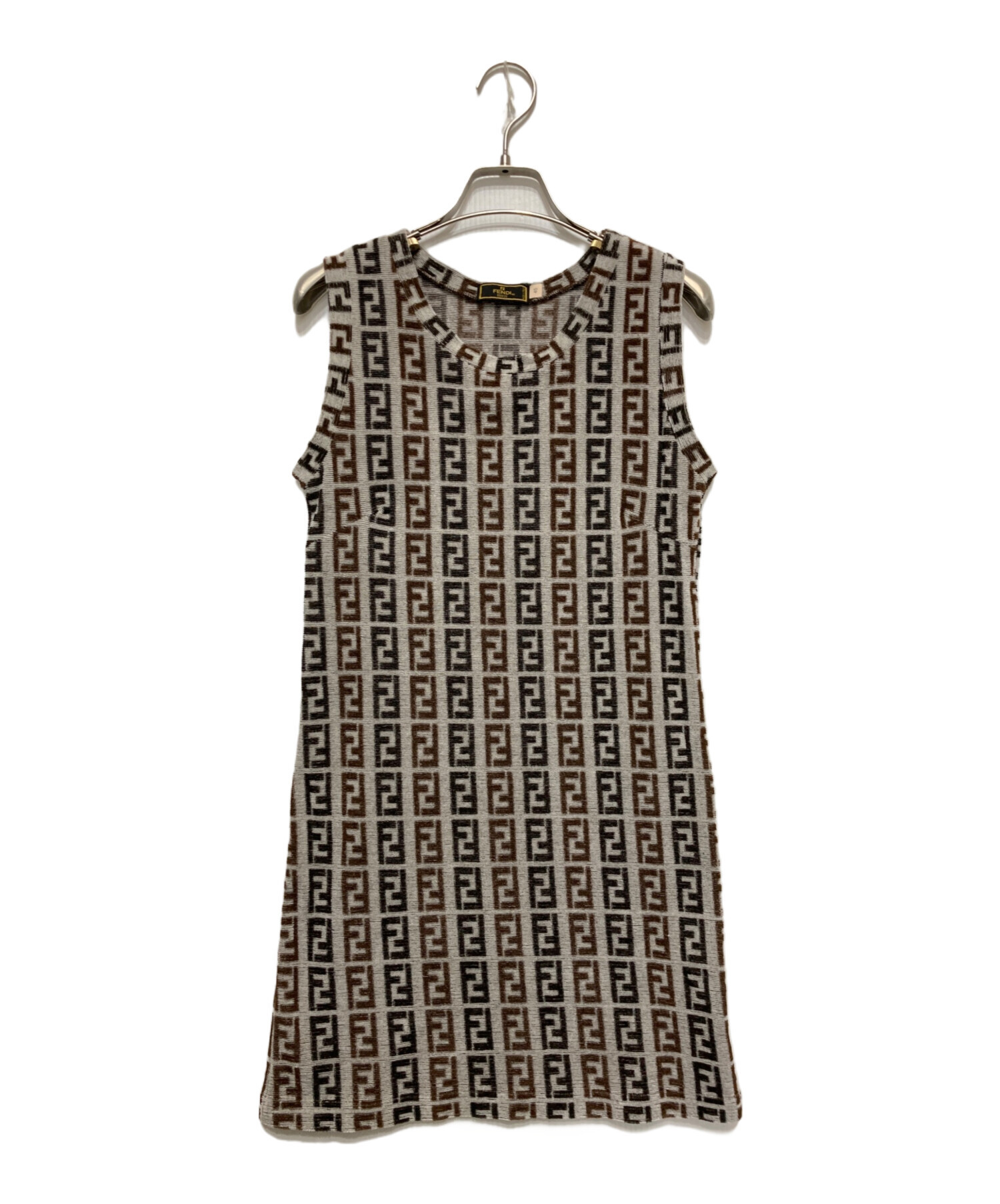 中古・古着通販】FENDI (フェンディ) パイル地ズッカ柄ワンピース