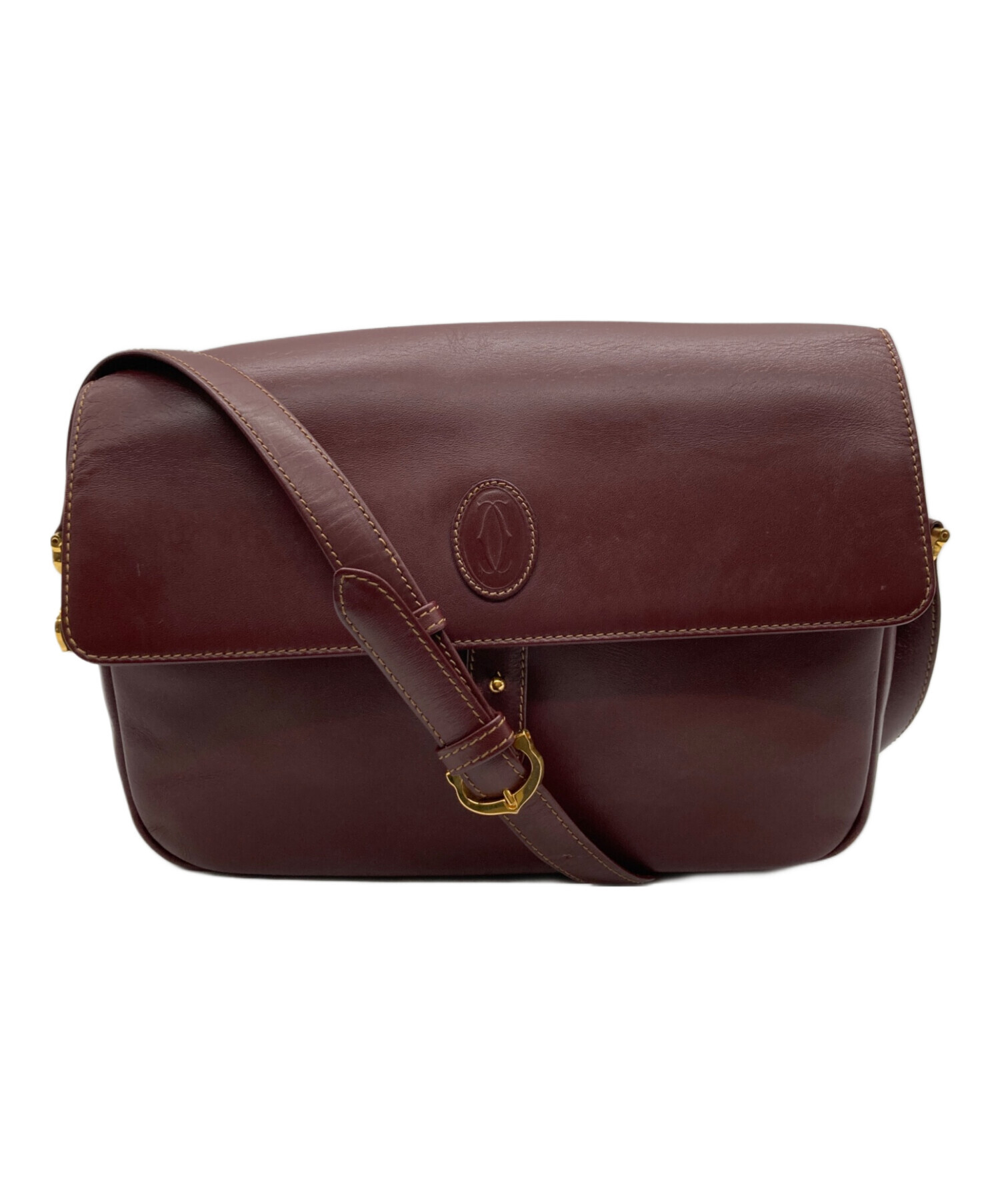 中古・古着通販】Cartier (カルティエ) ショルダーバッグ ボルドー