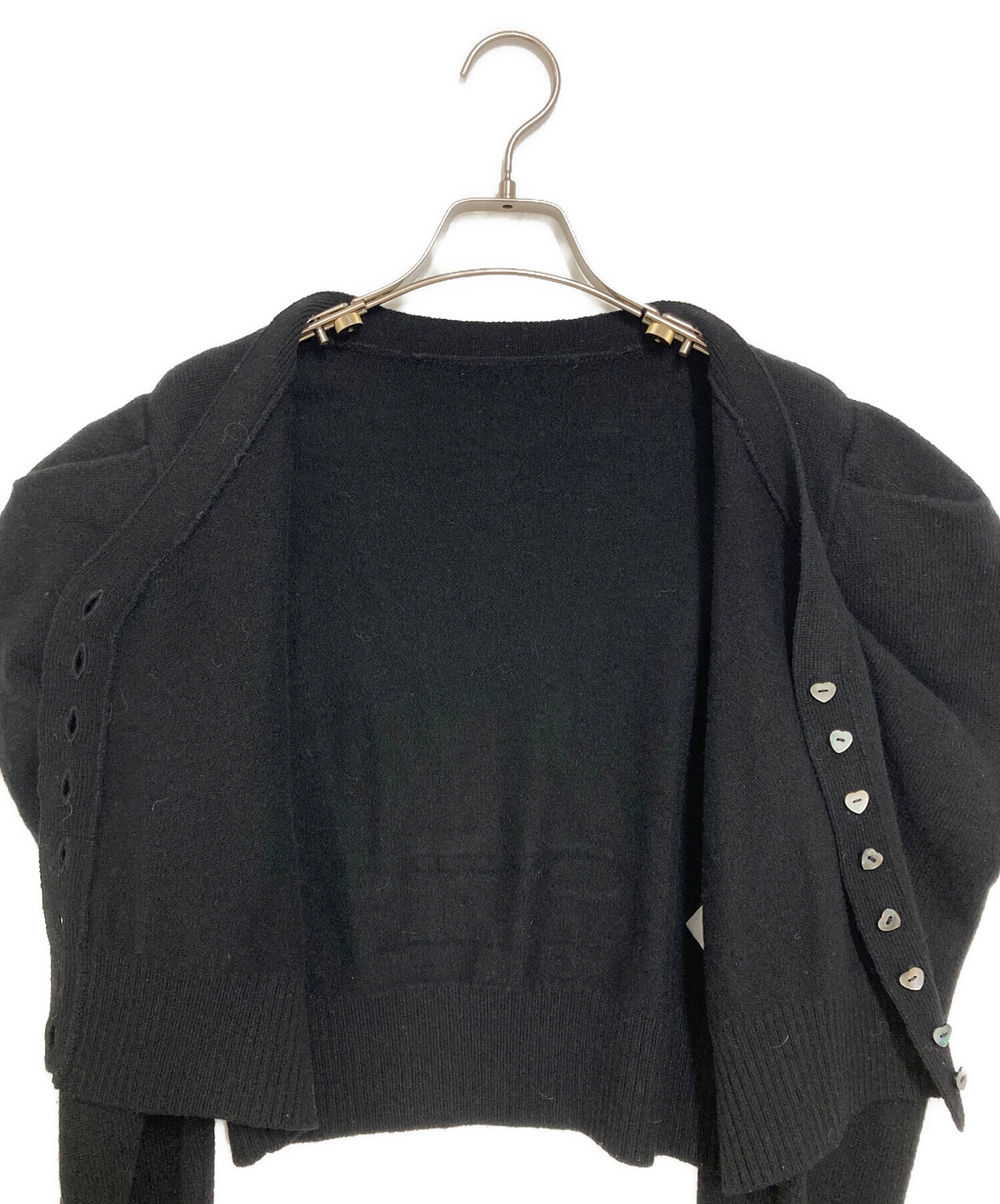 中古・古着通販】cygne (シーニュ) ハートカーディガン ブラック