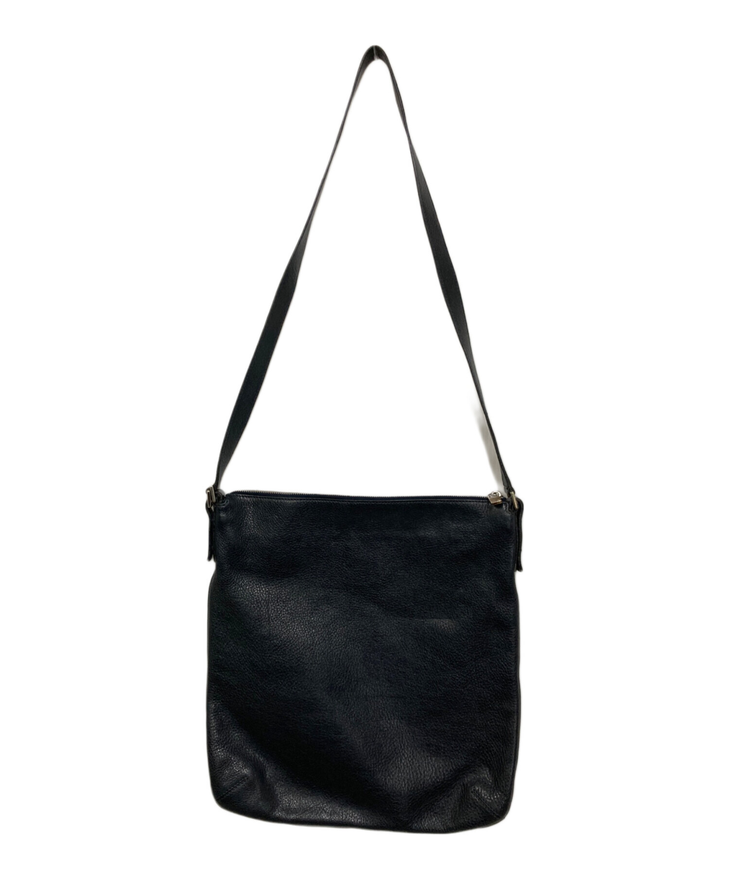 中古・古着通販】HIROFU (ヒロフ) レザーショルダーバッグ ネイビー