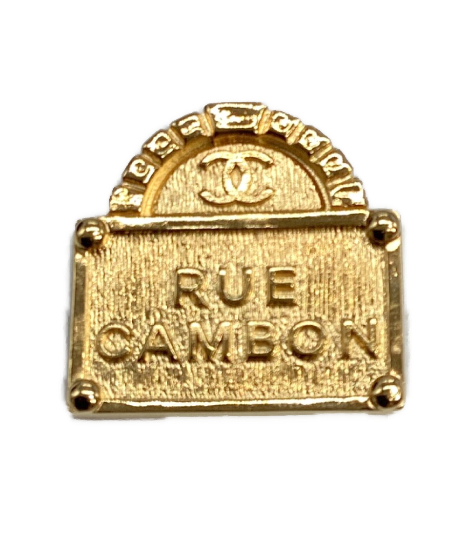 中古・古着通販】CHANEL (シャネル) RUE CAMBON ブローチ ゴールド