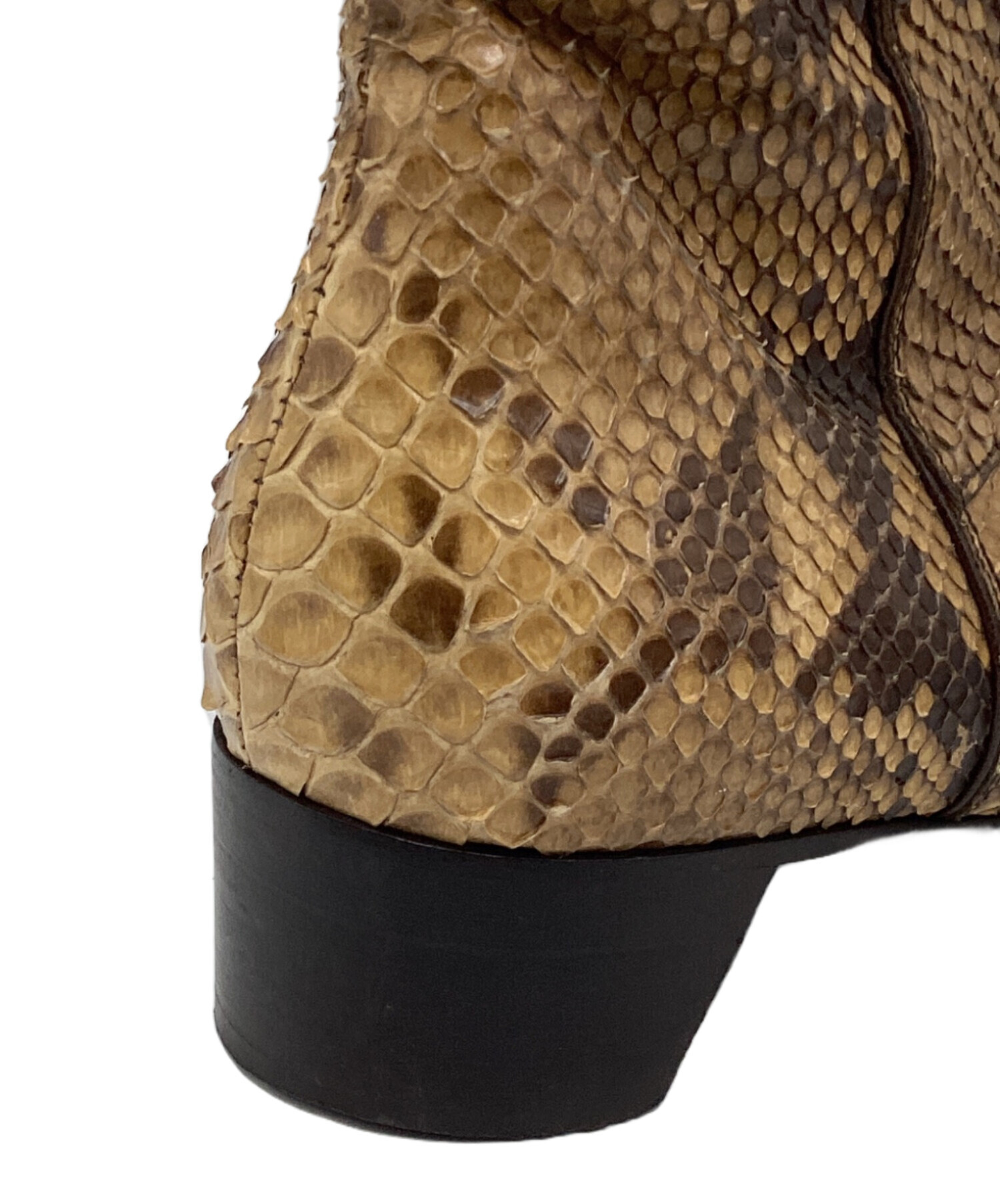 中古・古着通販】PRADA (プラダ) サイドジップ パイソンブーツ