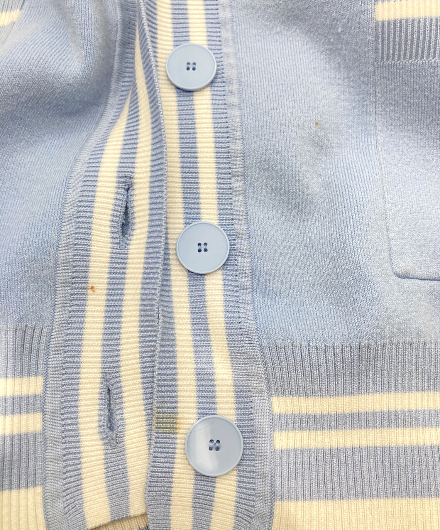 中古・古着通販】Sandro (サンドロ) ラインカーディガン ブルー サイズ