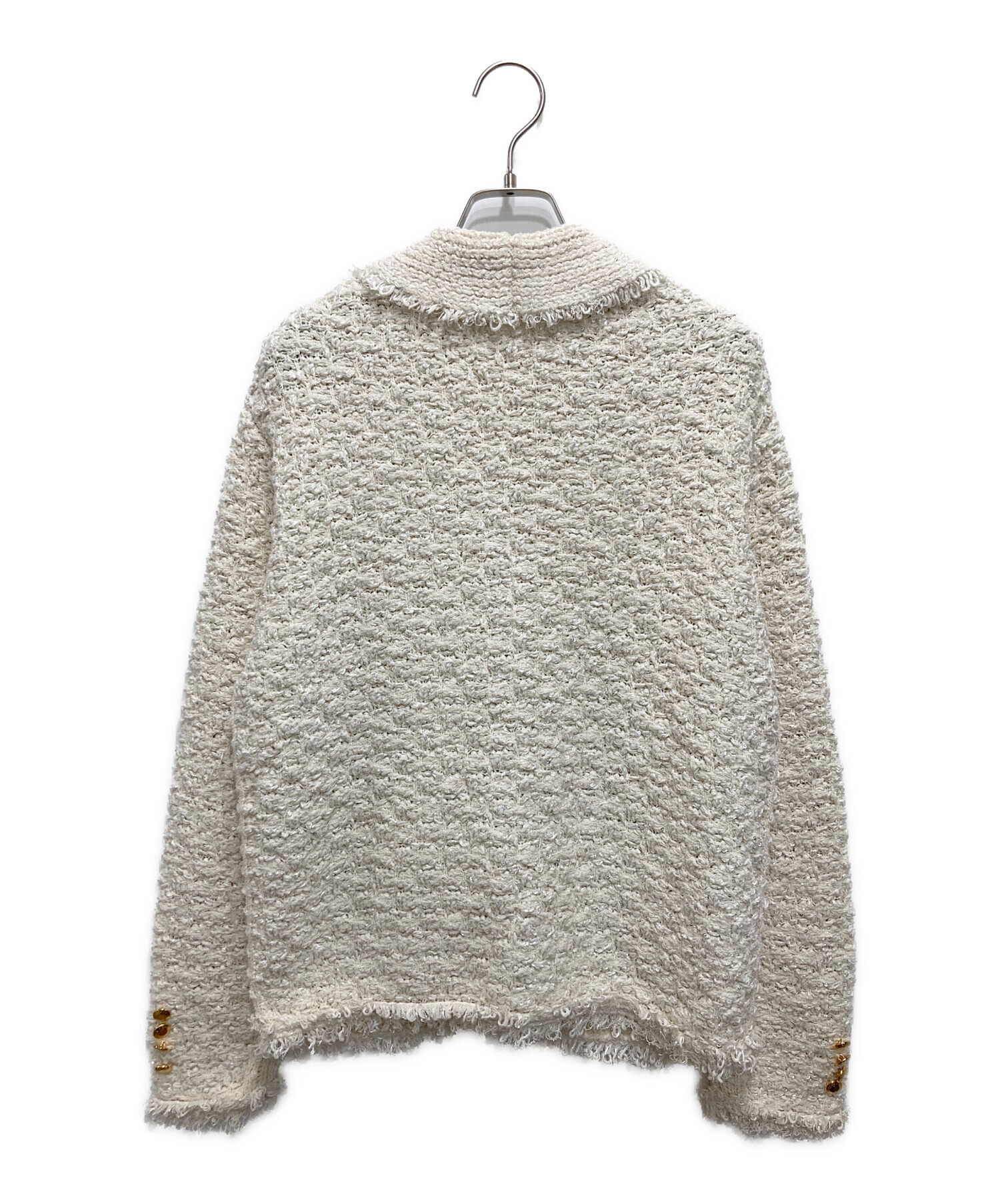 中古・古着通販】DRAWER (ドゥロワー) 3Gツイードスパンコールニット