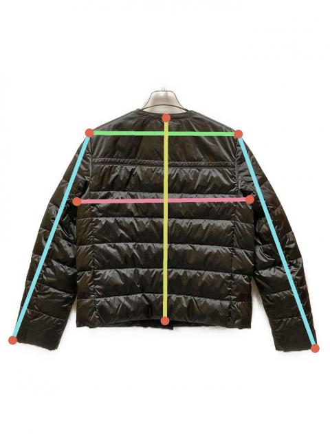 中古・古着通販】PRADA (プラダ) ノーカラーダウンジャケット ブラック