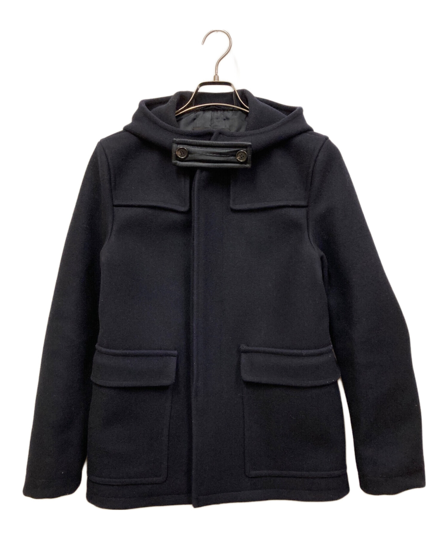 中古・古着通販】PRADA (プラダ) メルトンフーデッドコート ネイビー